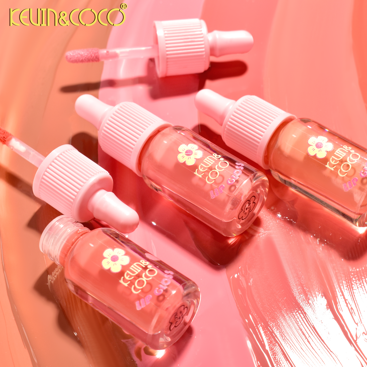 Fruity Sweet Dream Flower Lip Gloss Display - 24PCS（KC1206