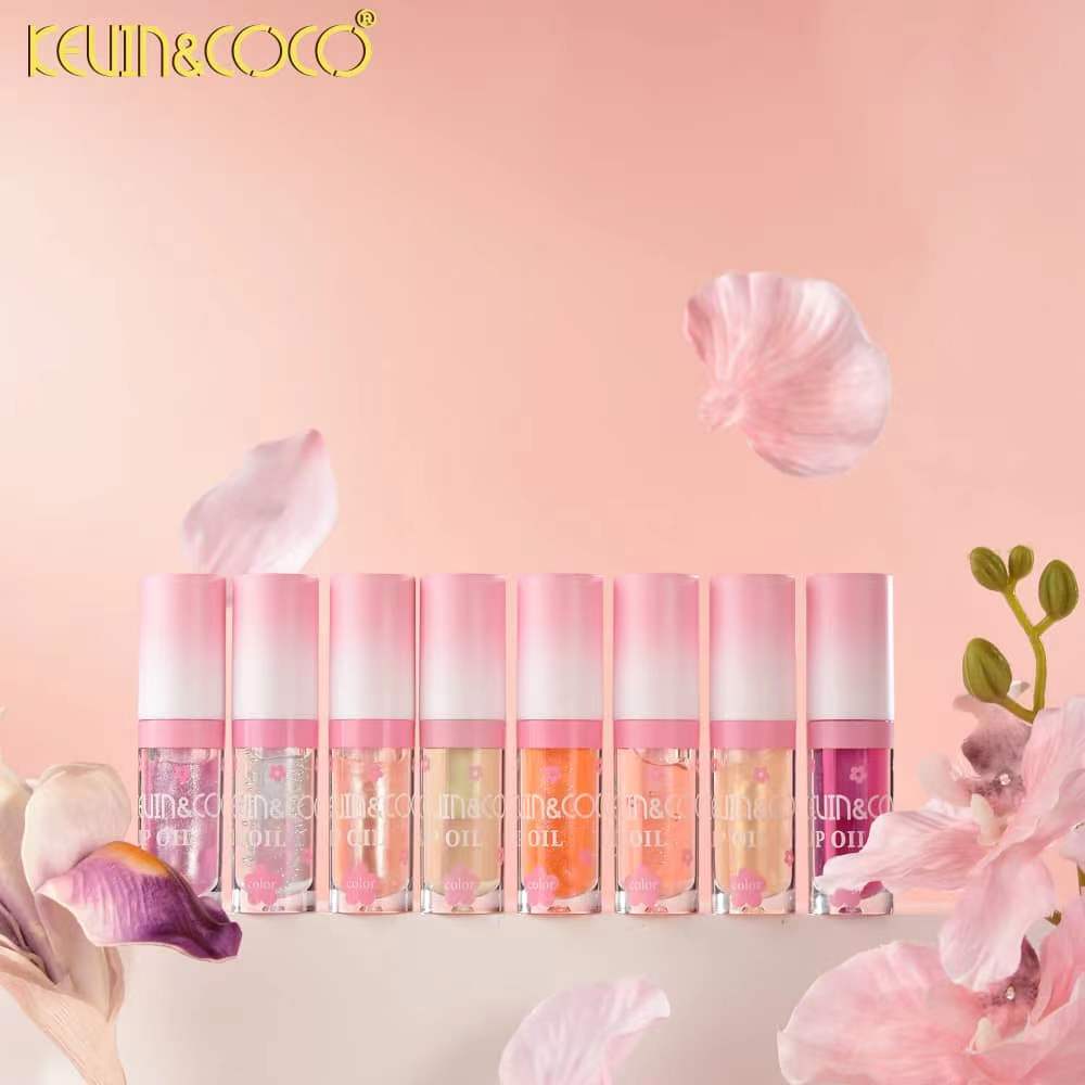 Springtime Floral Lip Oil Mini Kit Display Set - 6 PCS (KC248728