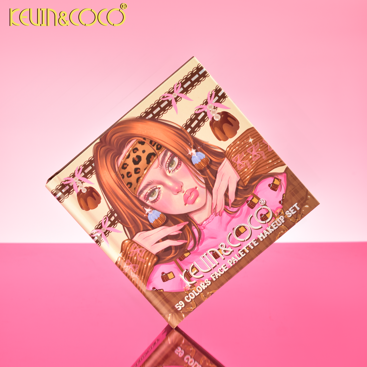 Canelé Series 59-Color Paper Book Face & Eye Makeup Kit-12PCS