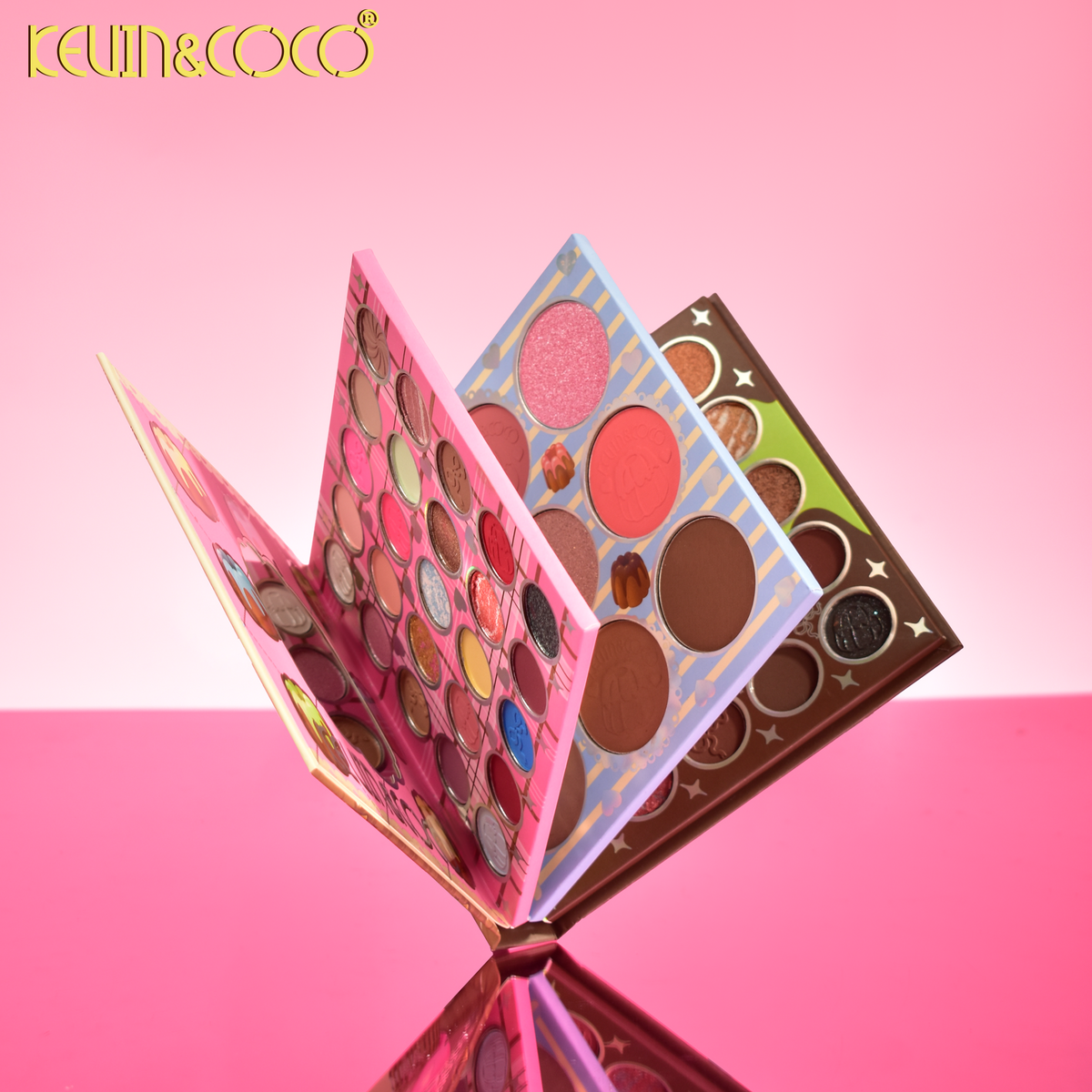 Kanael！コスメ Canelé Series 59-Color Paper Book Face & Eye Makeup Kit-12PCS