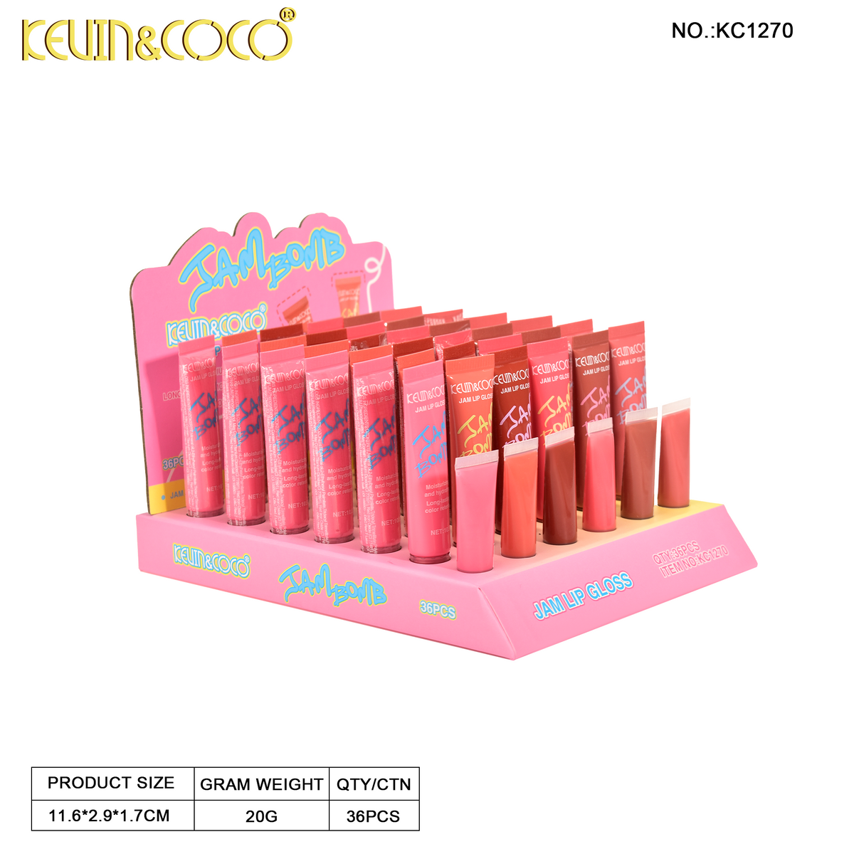 Doodle & Jam Lip Lacquer-36PCS(KC1270) | KEVIN&COCO
