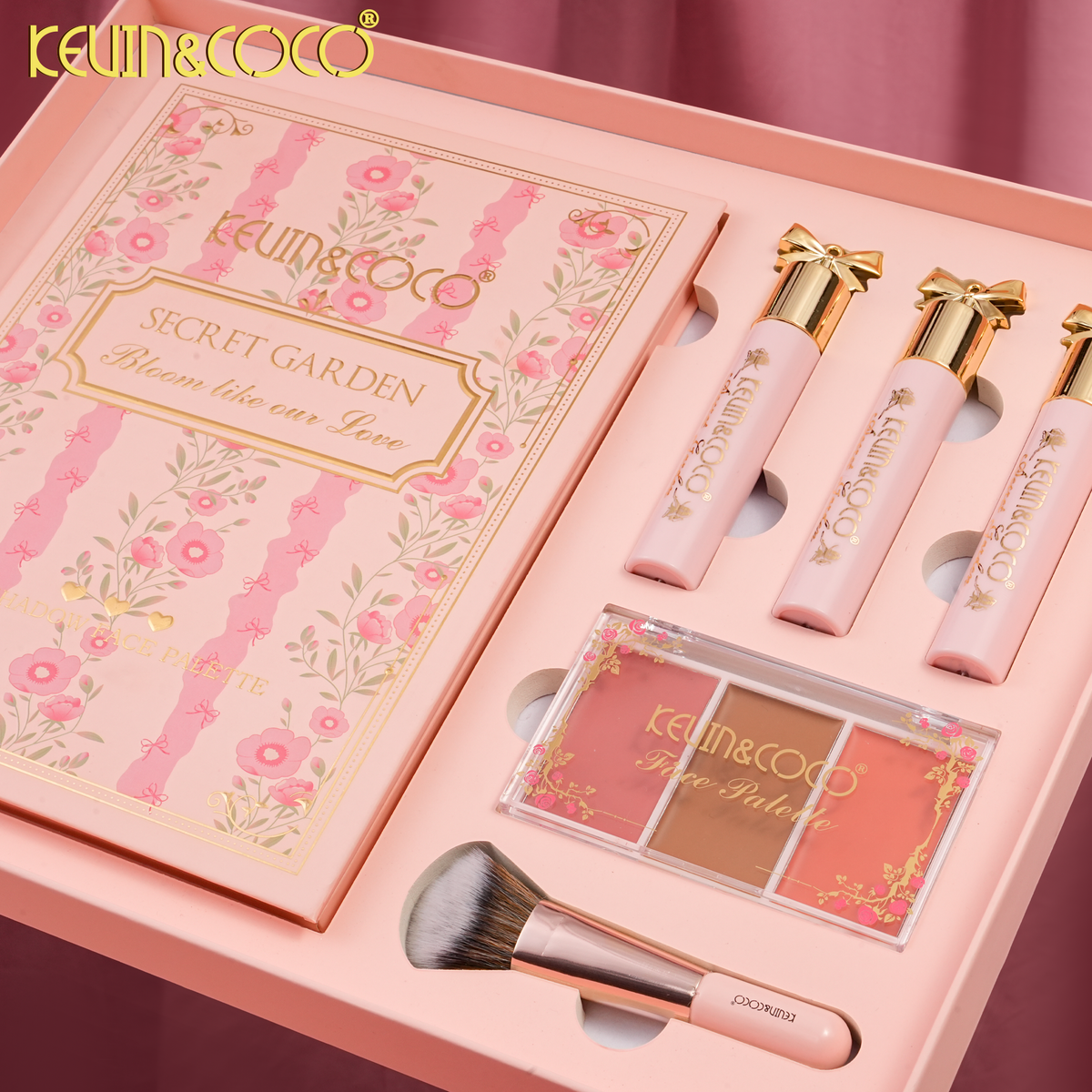 Secret Garden Makeup Set: Eyeshadow, Blush & Lip Gloss-5PCS(KC1585