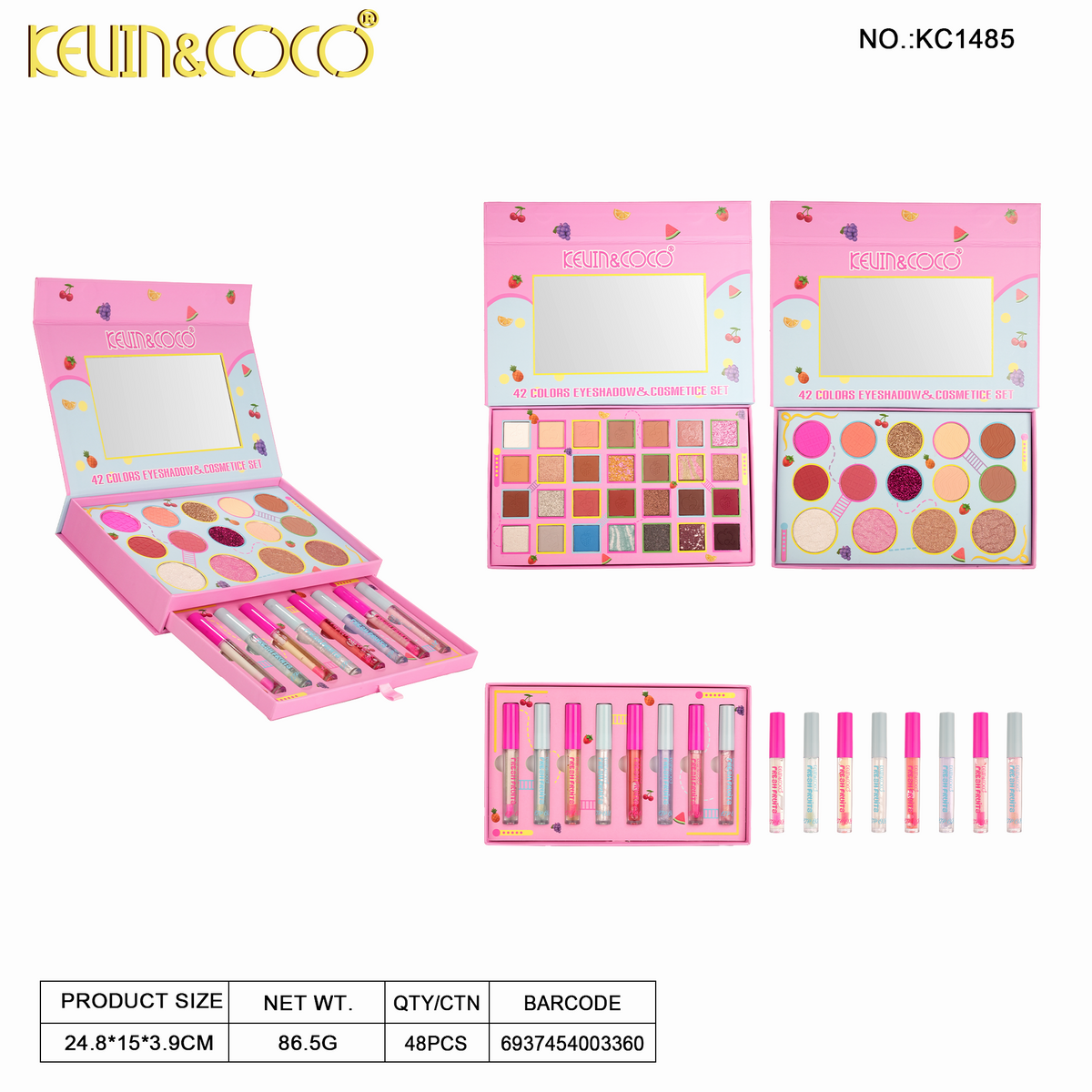 Sweet Orchard Eyeshadow & Lip Gloss Set-6PCS(KC1485) | KEVIN&COCO