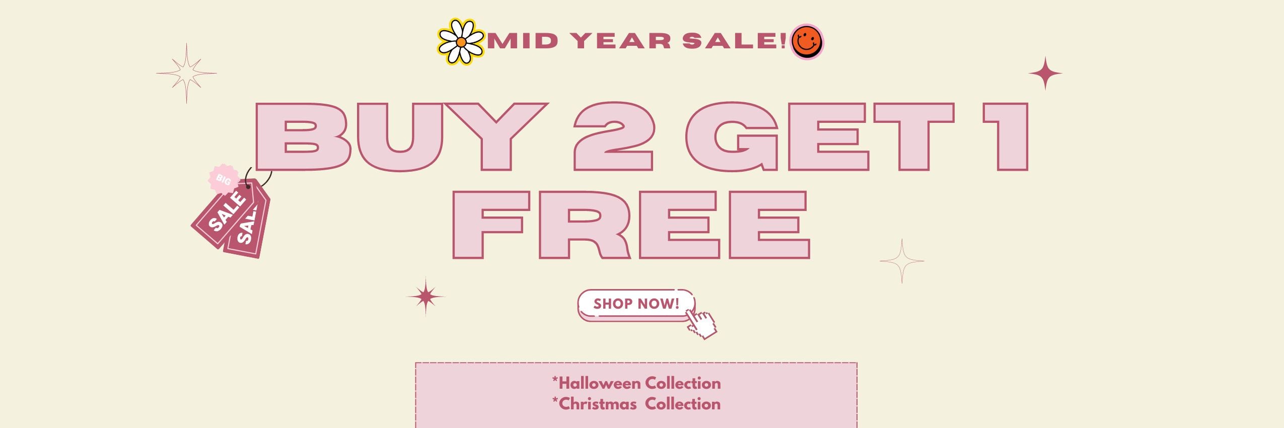 Buy 2 Get 1 Free Sale