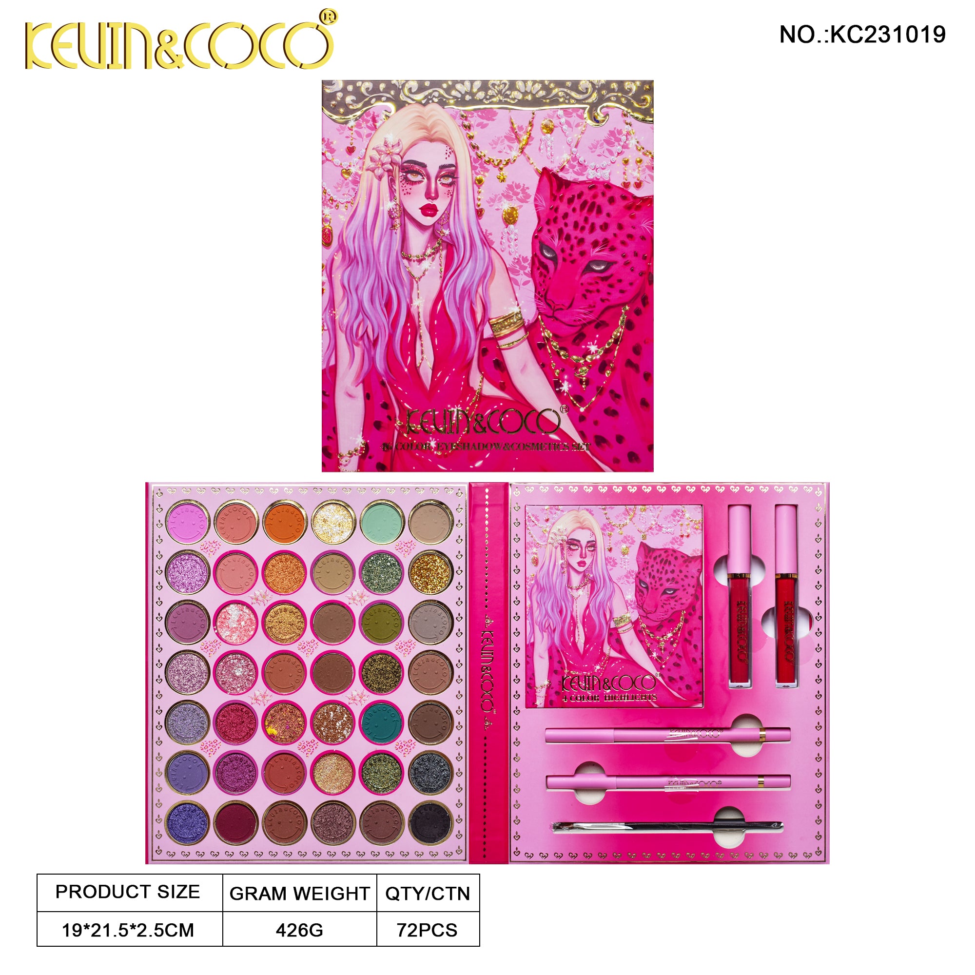 46-Color Beast & Beauty Makeup Set (KC231019)