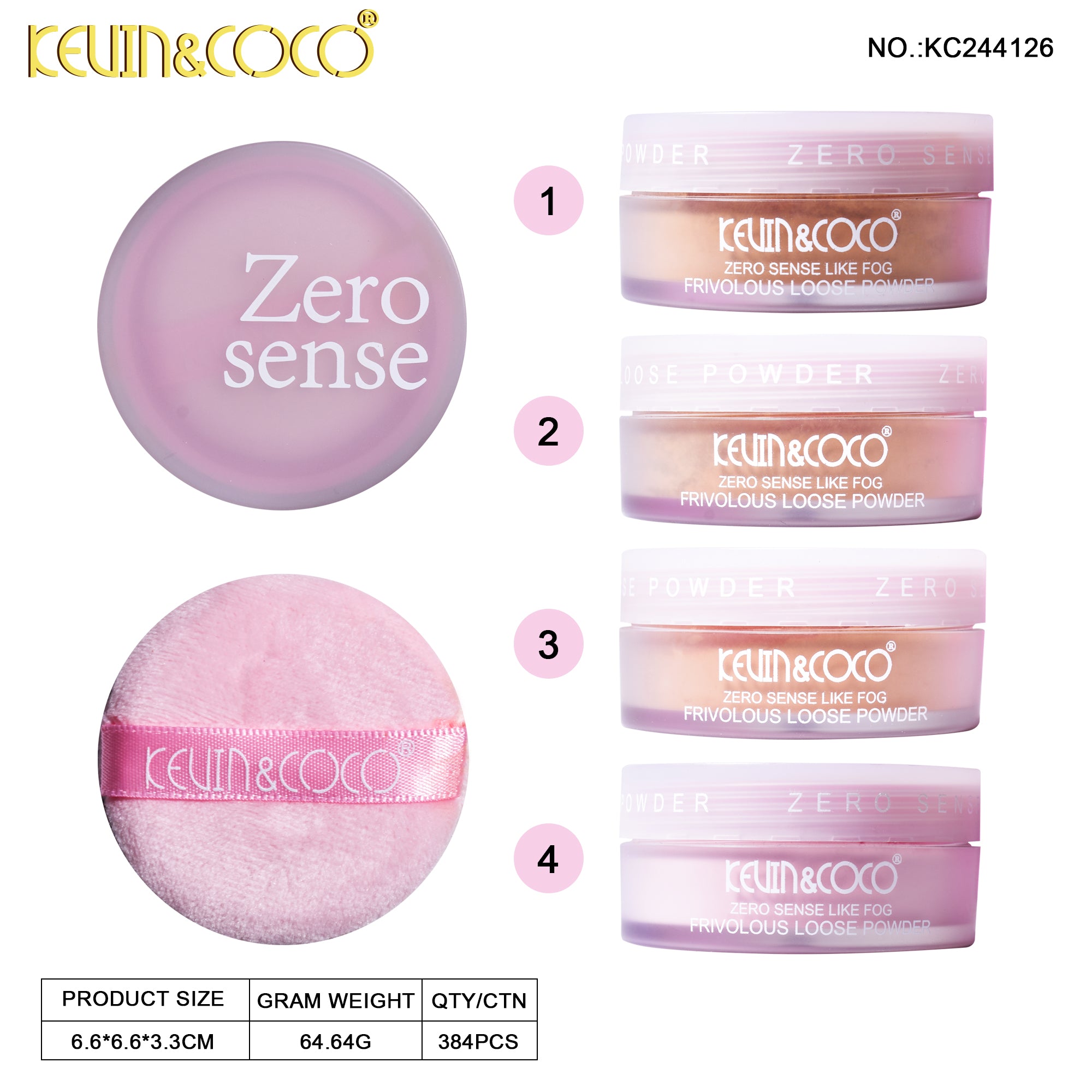 Zero Sense Loose Powder - 4 Shades (KC244126)