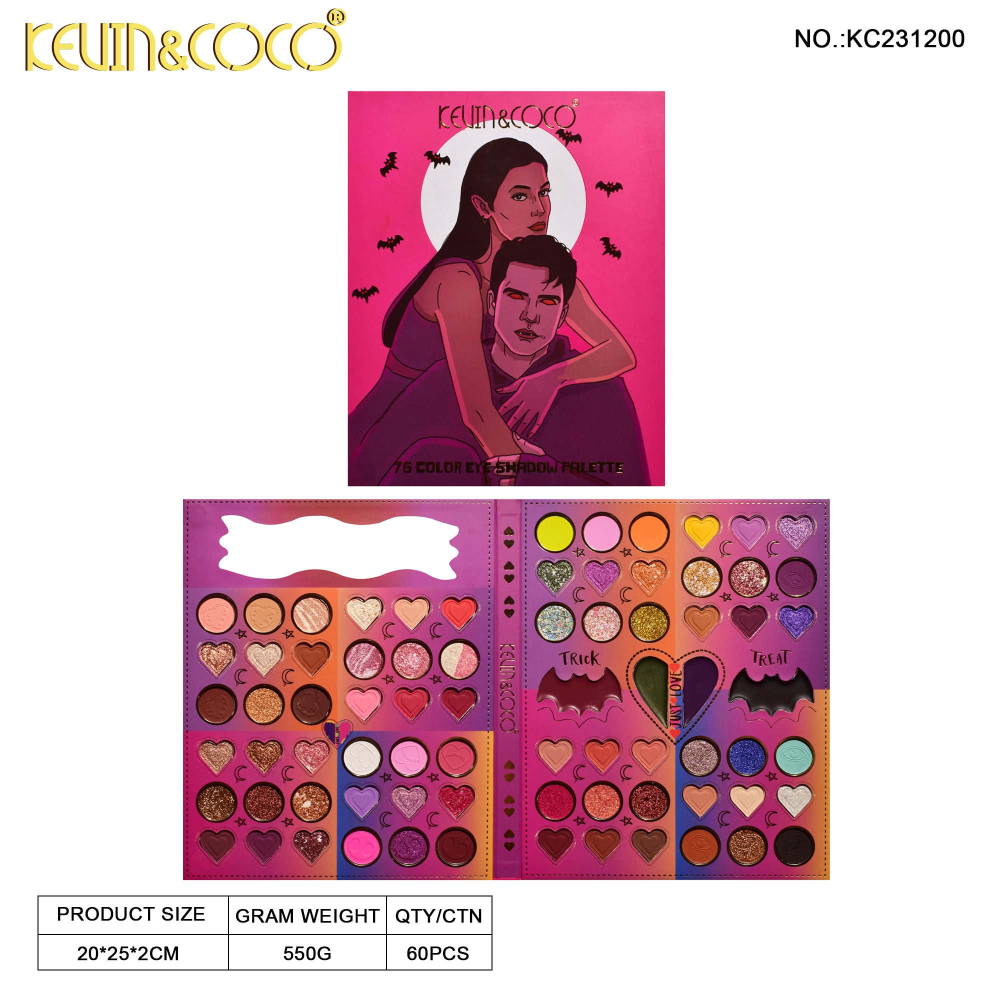 【Halloween Edition】76-Color Vampire Couple Eyeshadow Palette