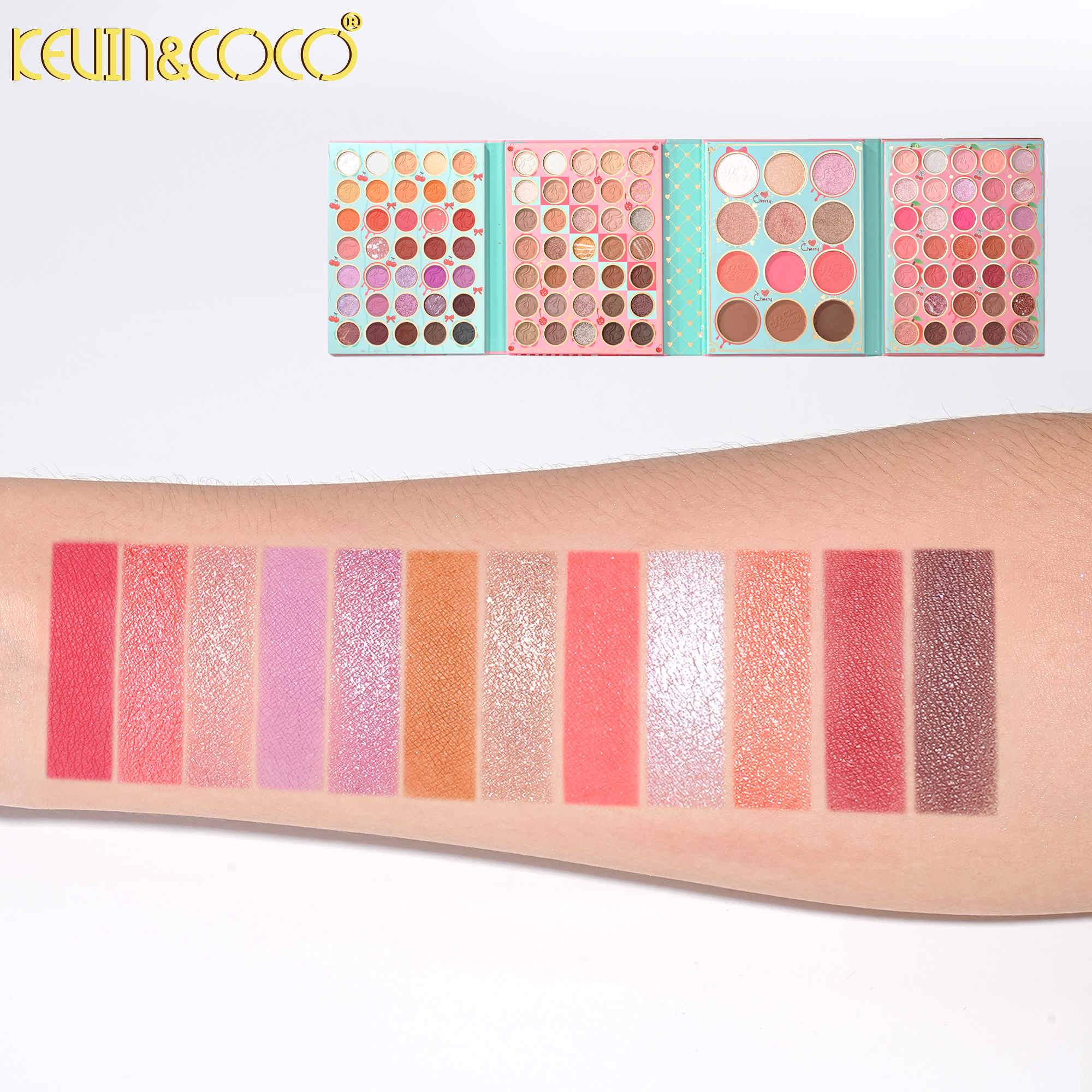 Cherry Donut 117-Color Quad-Fold Paper Eyeshadow Palette-12PCS(KC1906)