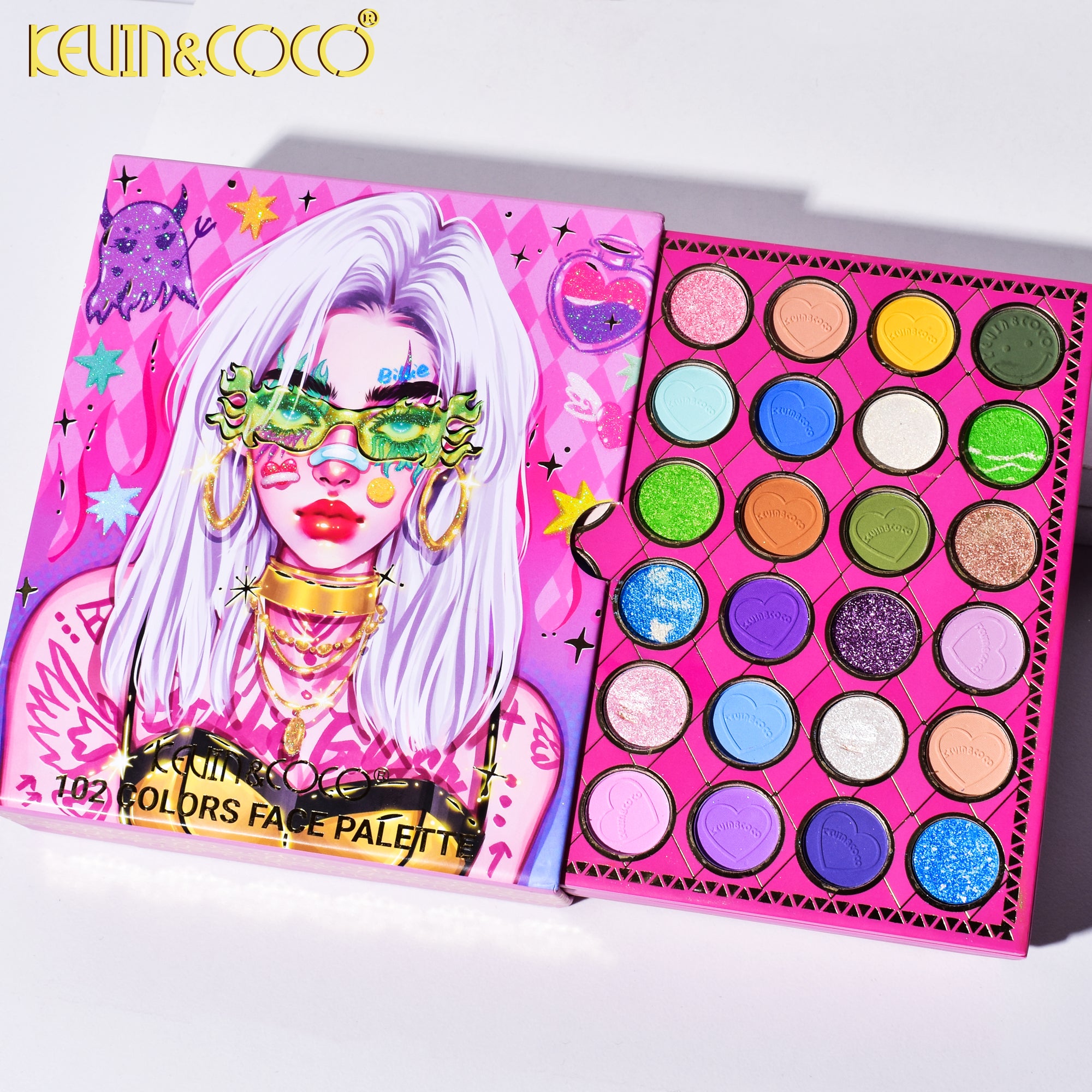 Paleta de sombras de ojos de 102 colores Tatoo Icons (KC233150)