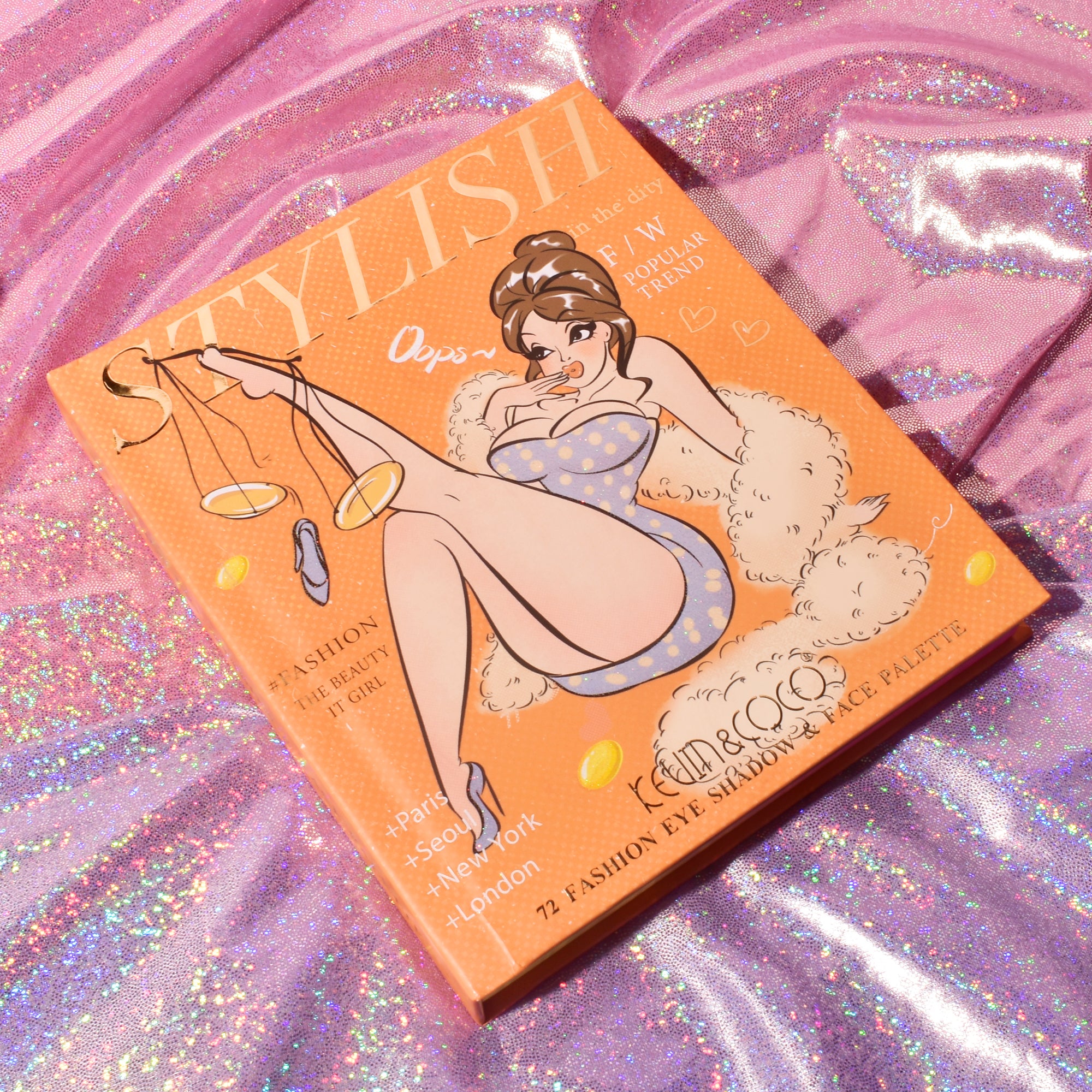 (Golden) 72-Color Vintage Girl Makeup Palette Book