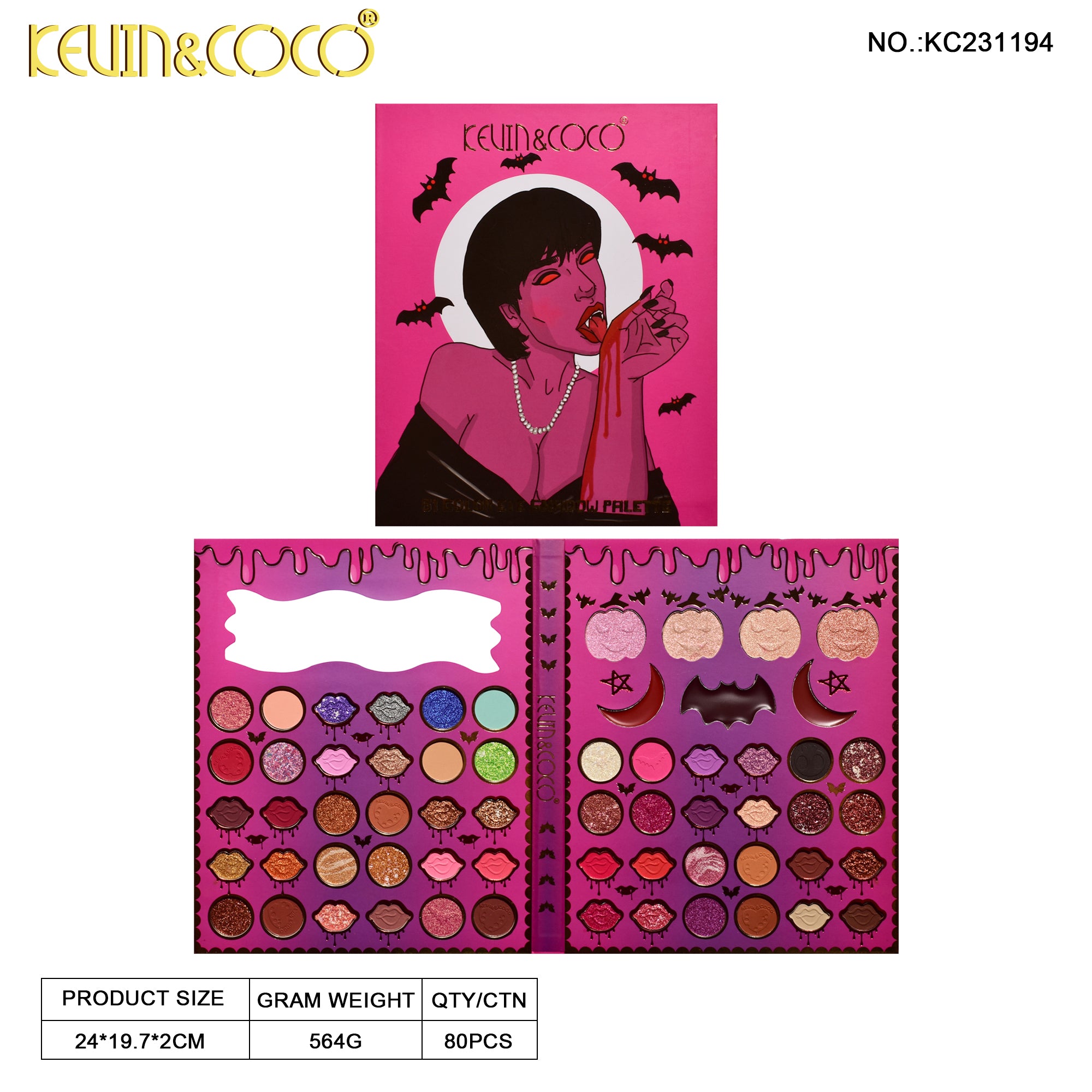 【Halloween Edition】61-Color Vampire Girl Eyeshadow Palette (KC231194)