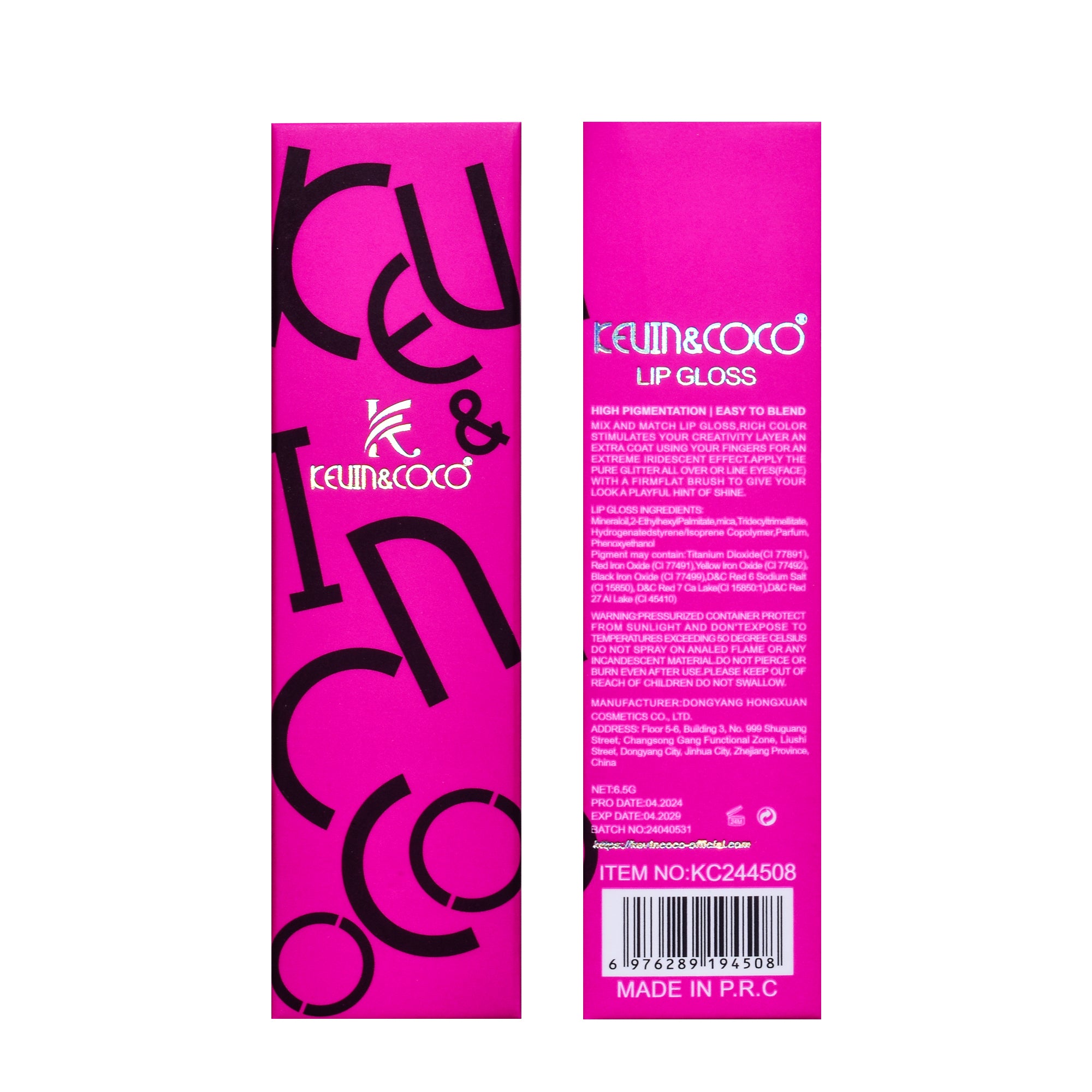 KEVIN & COCO 6-Color Lip Gloss (KC244508)