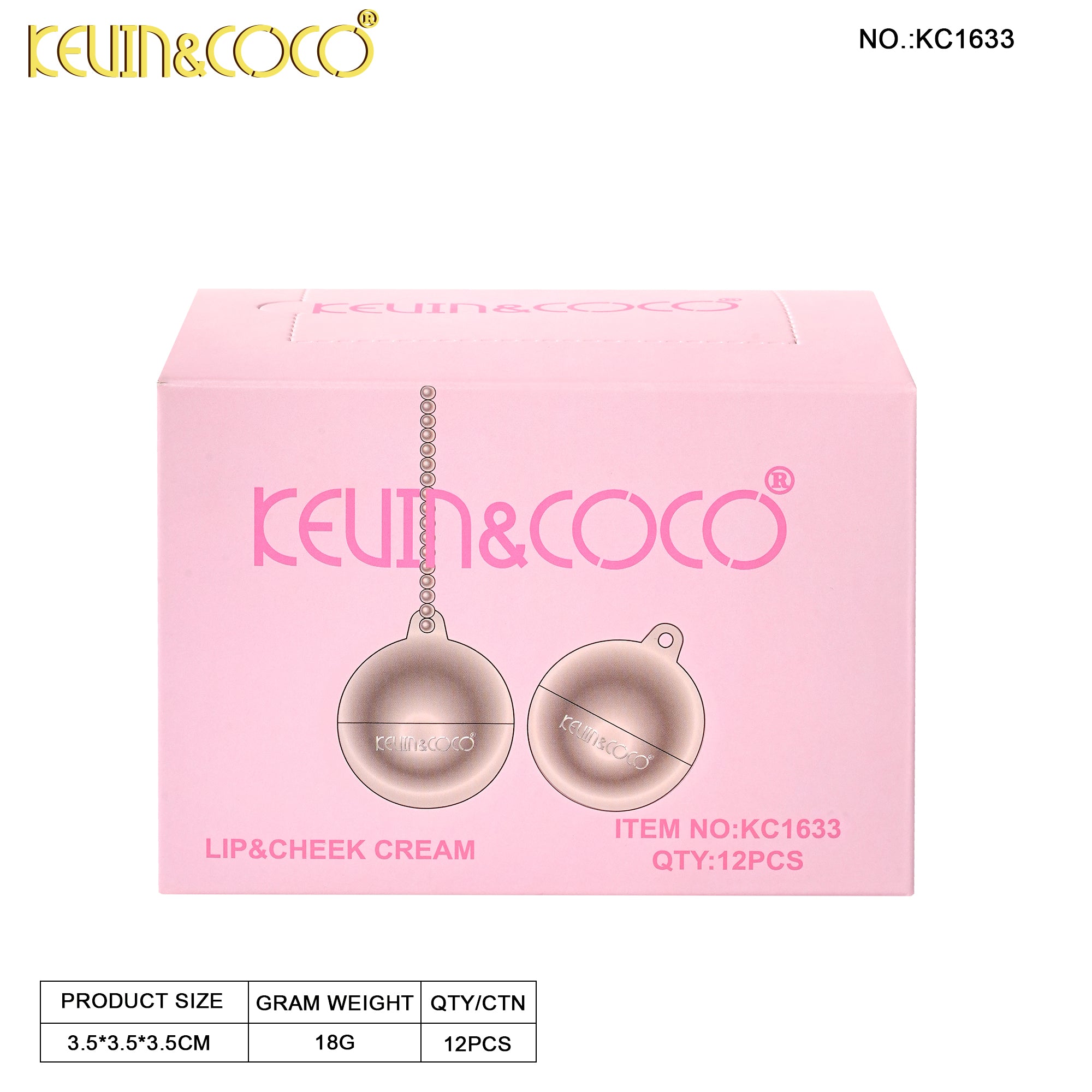 Sea's Favor Lip & Cheek Cream-12PCS(KC1633/KC1622)