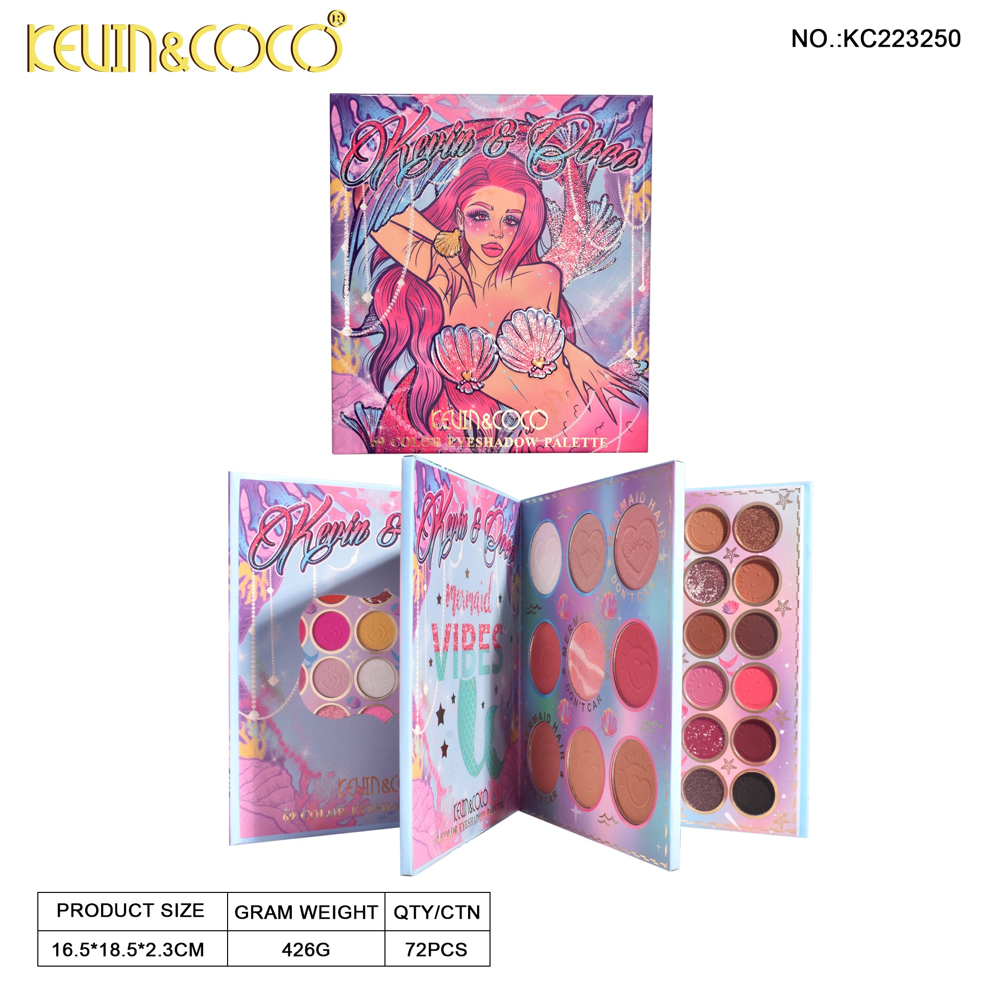 69-Color Mermaid Eyeshadow Palette (KC223250)