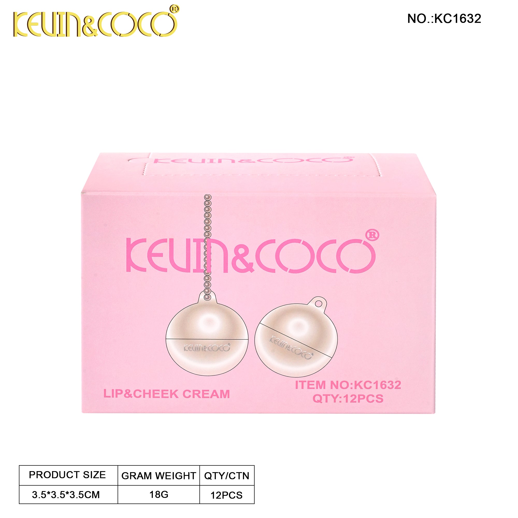 Sea's Favor Lip & Cheek Cream-12PCS(KC1633/KC1622)