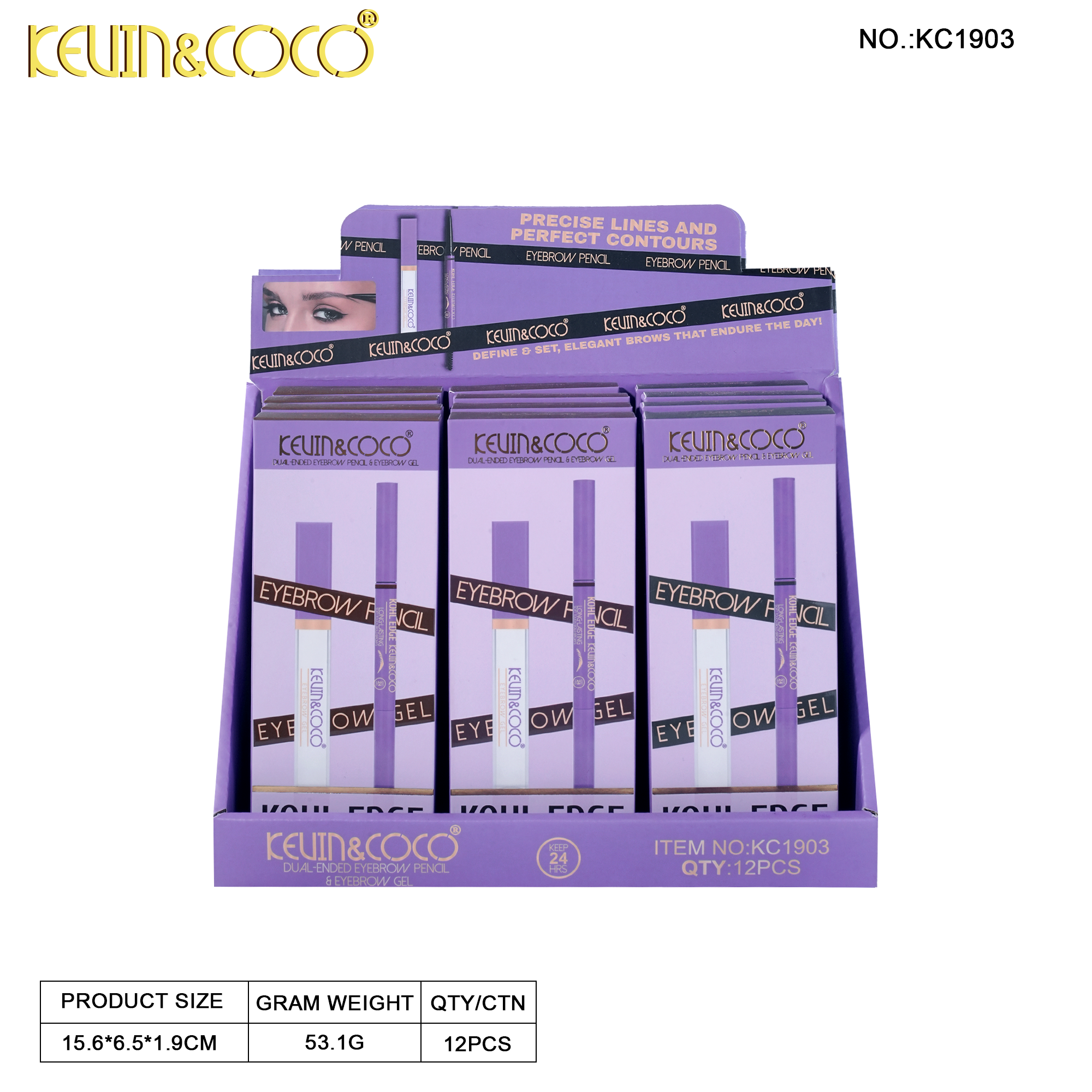 Core Precision Brow Kit-12PCS(KC1903)