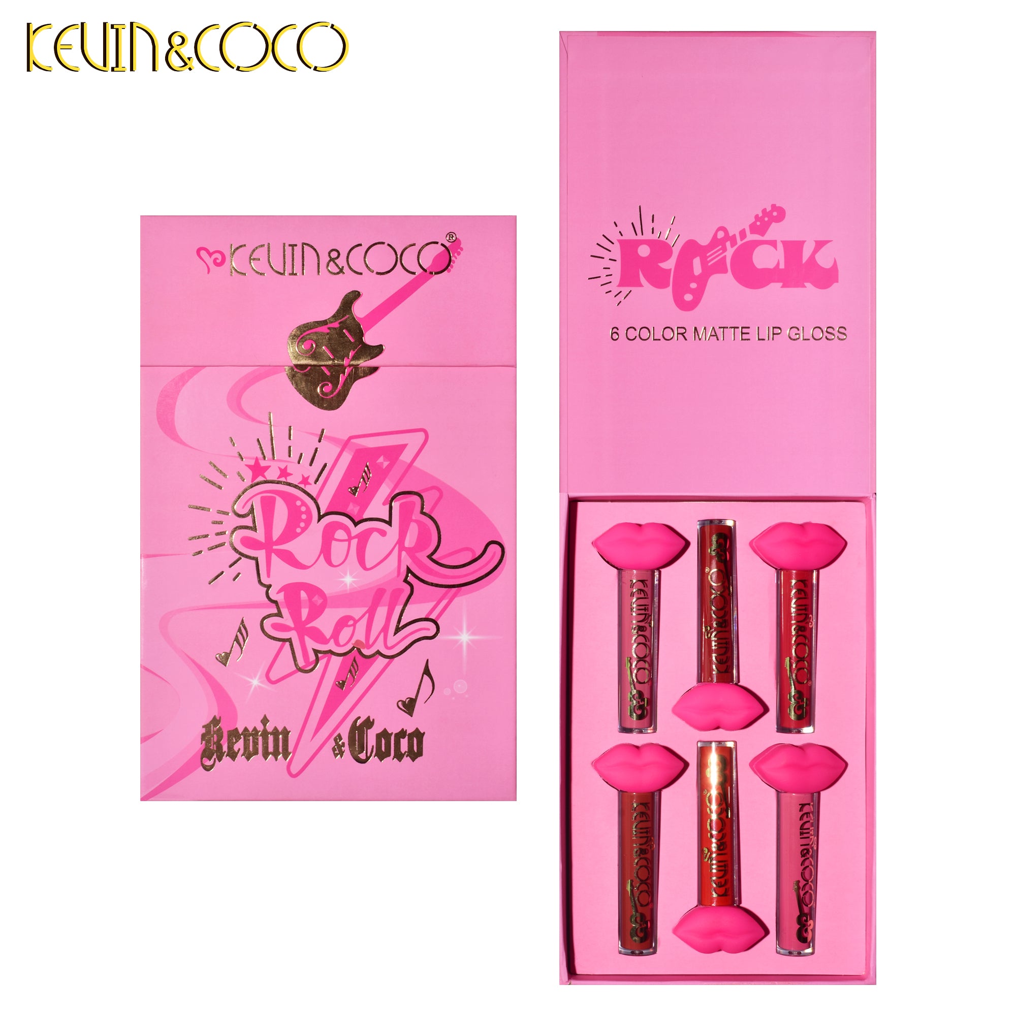 6-Color Rock and Roll Matte Lip Gloss Set (KC230891)