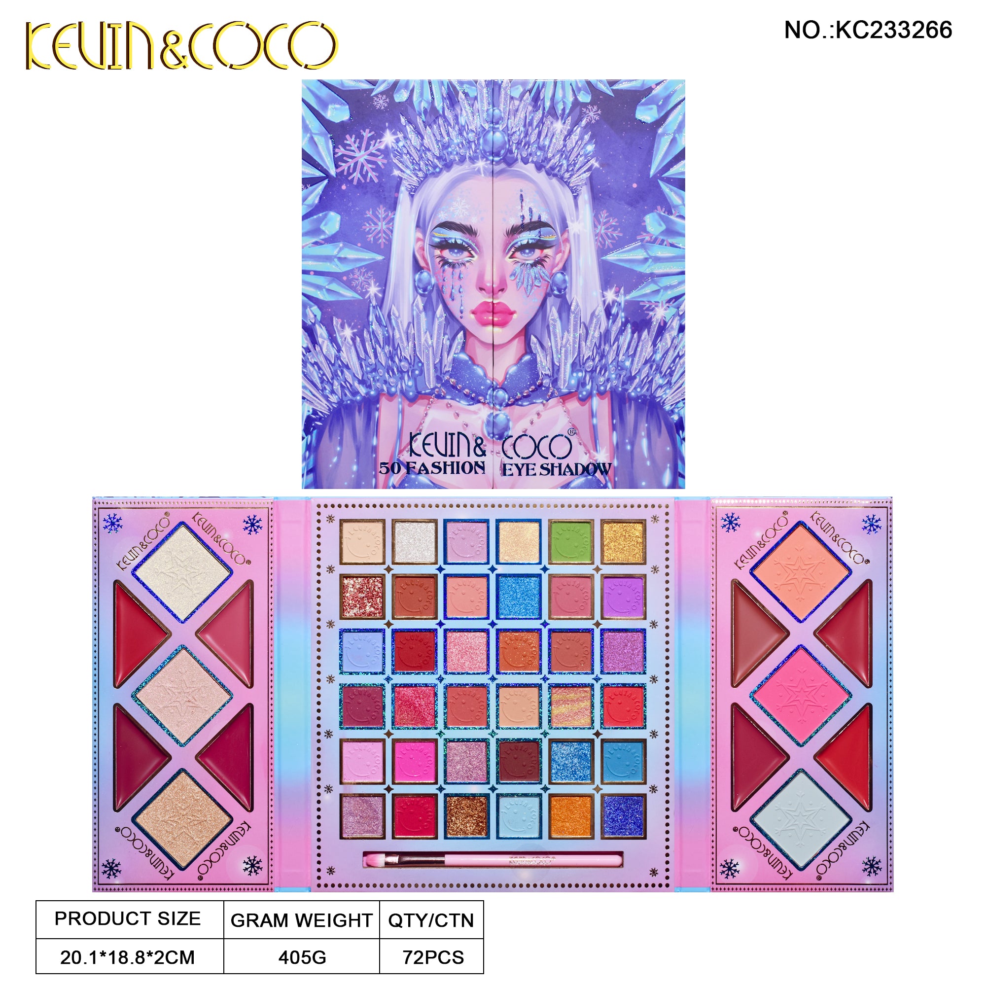 50-Color Ice Queen Eyeshadow Palette