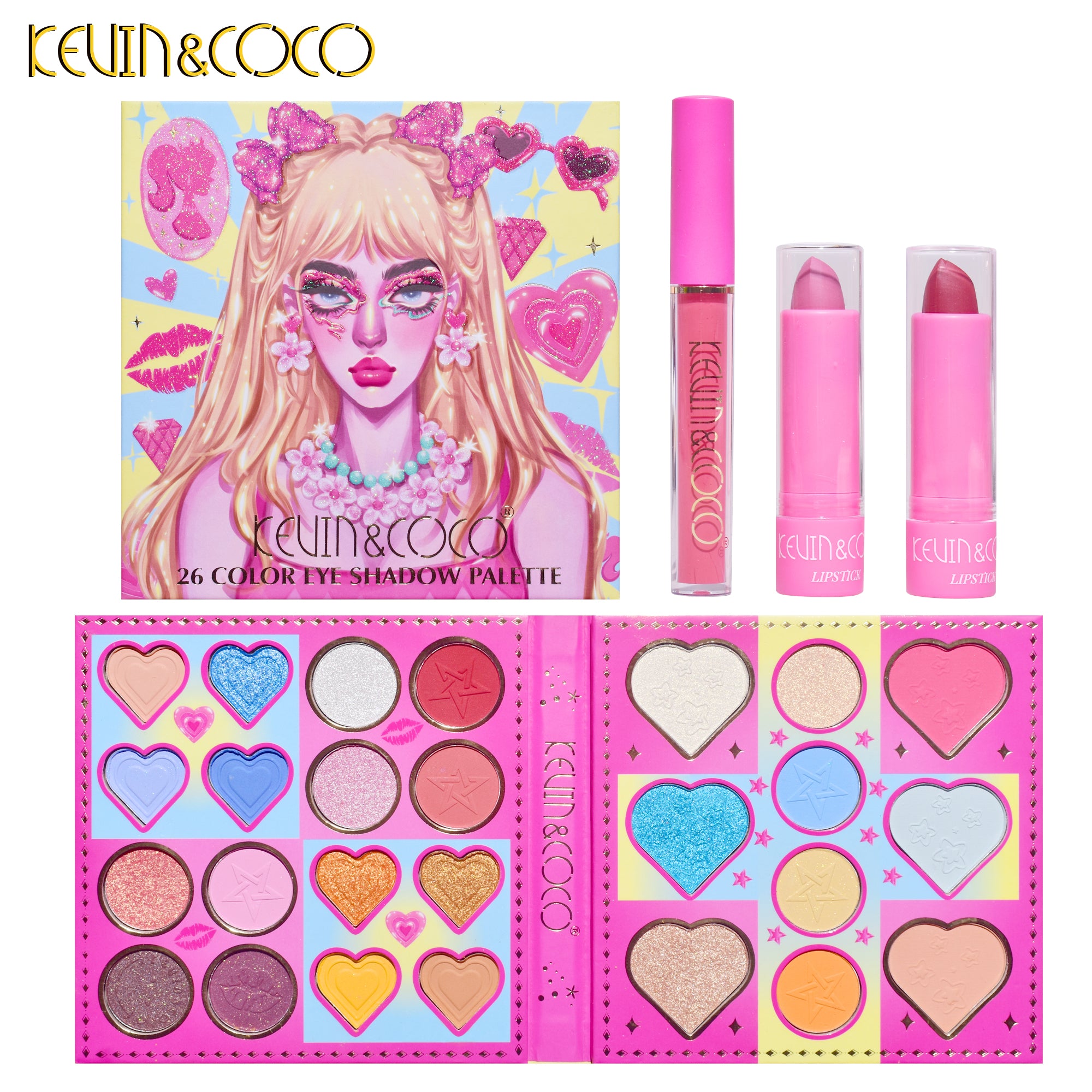 26-Color Barbie Makeup Kit (KC233365,KC233143)