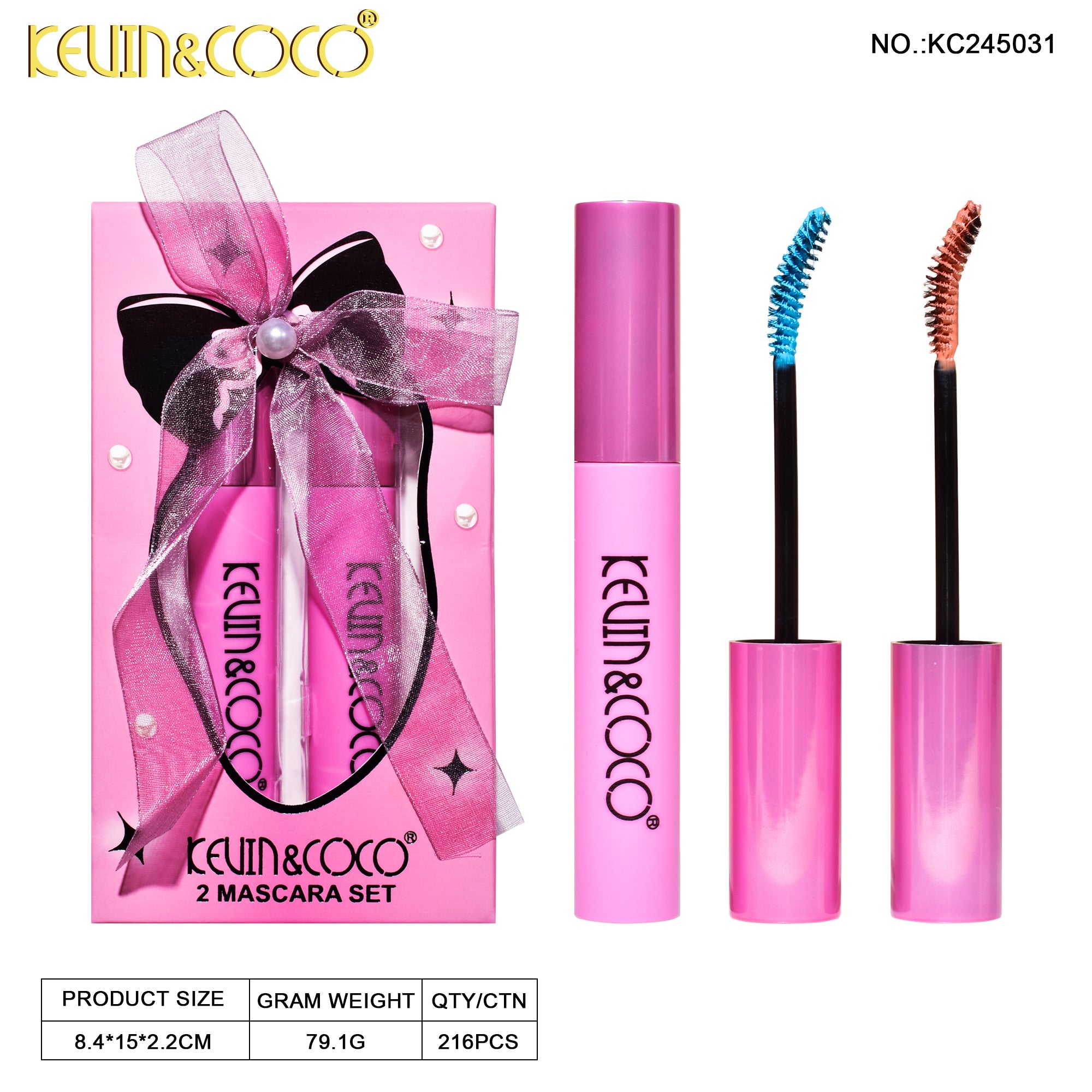 2-Color Pretty Bowknot Mascara Set (KC245031)