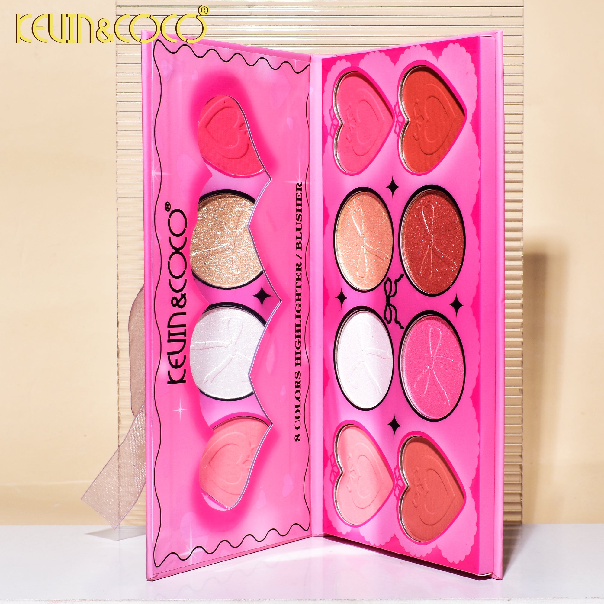 8-Color Pretty Bowknot Cheek Palette (KC245017)