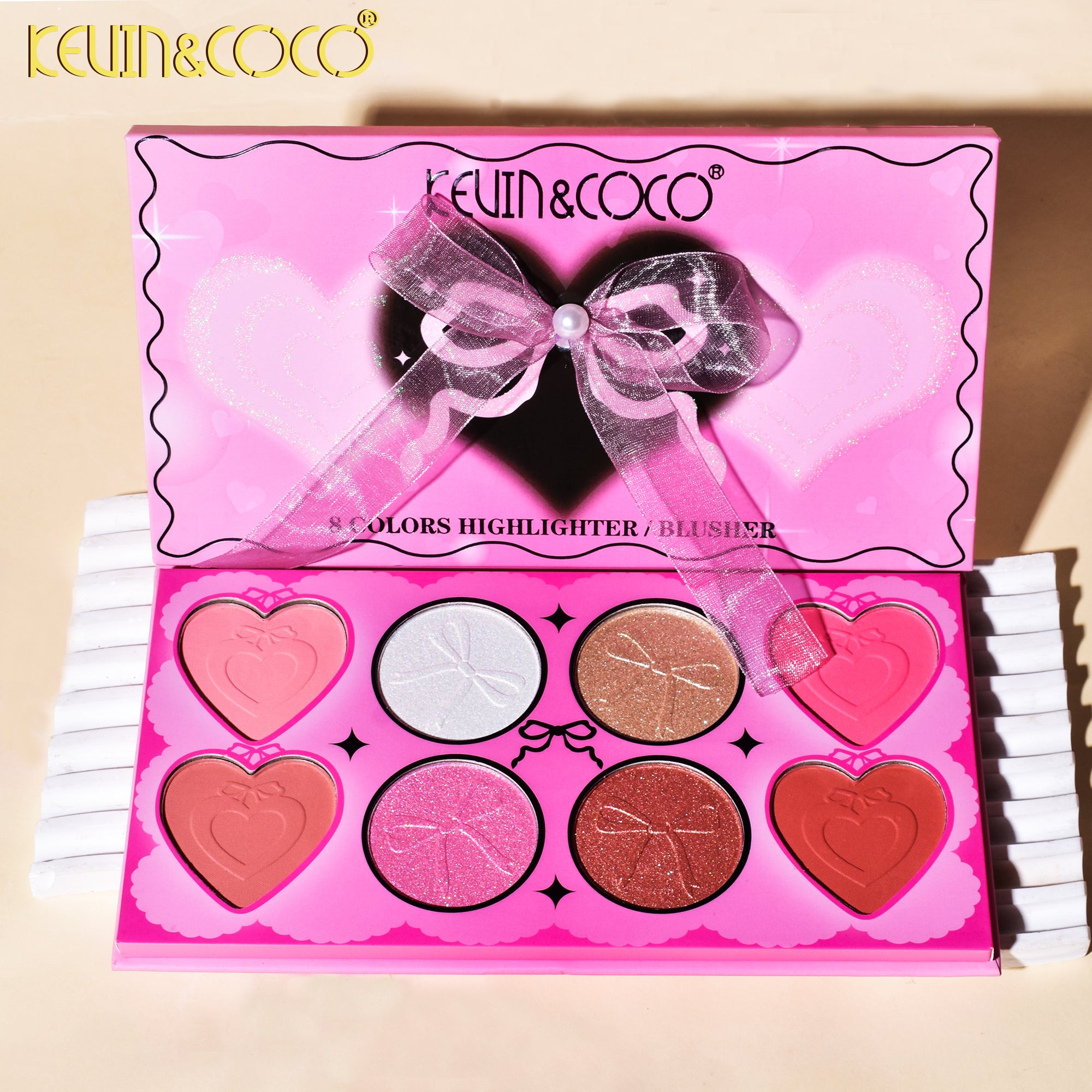 8-Color Pretty Bowknot Cheek Palette (KC245017)