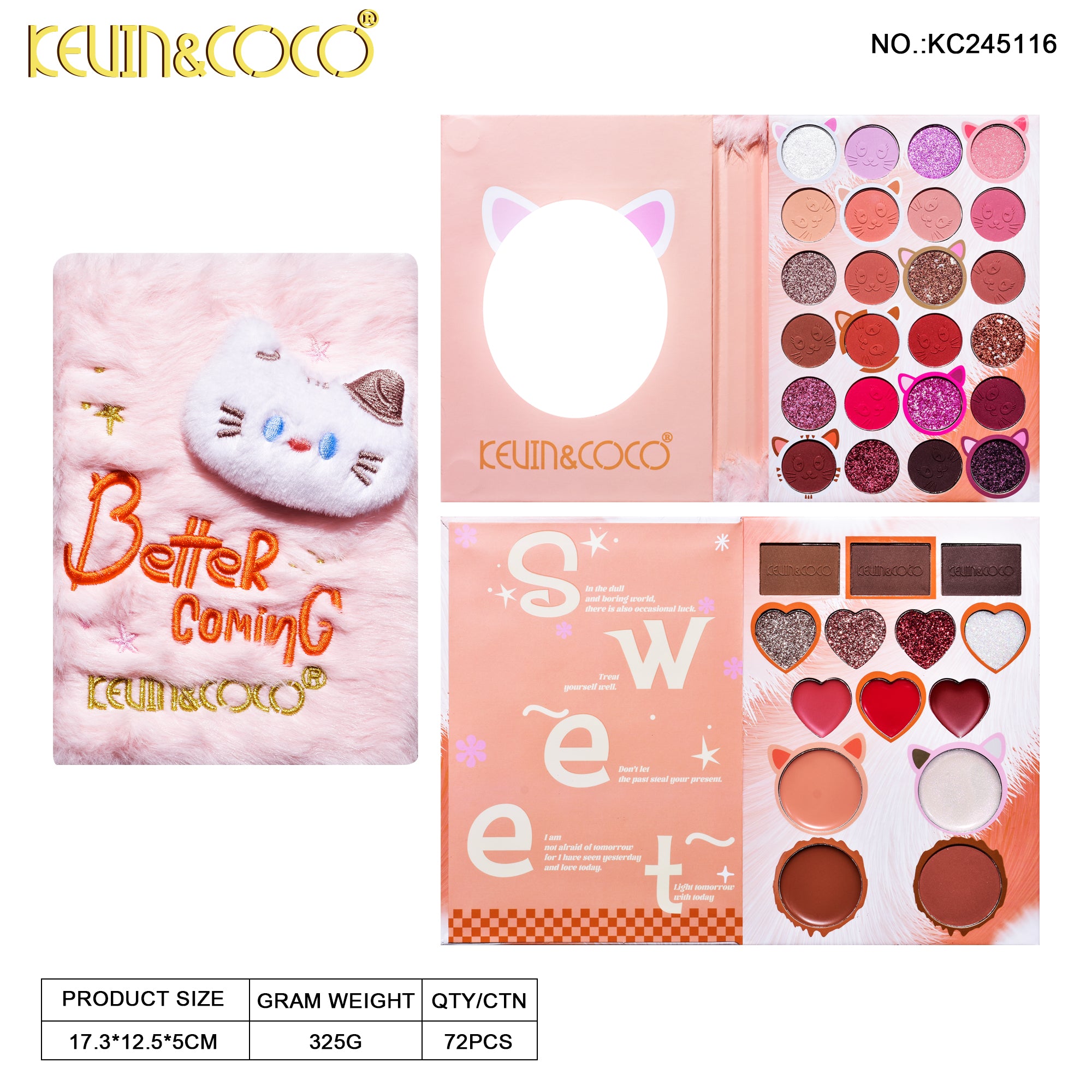 38-Color Fluffy Kitty Makeup Palette (KC245116)