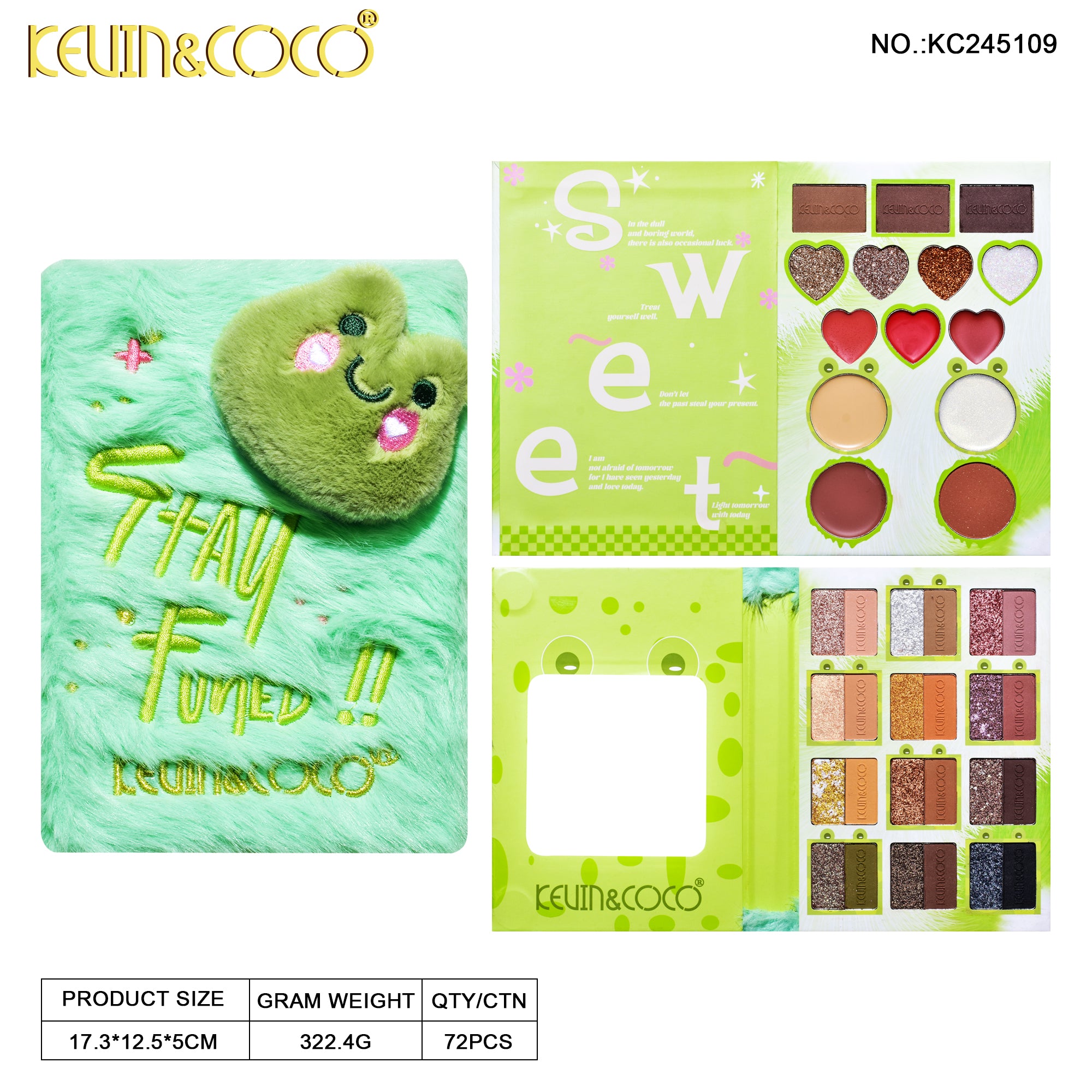 38-Color Fluffy Frog Makeup Palette (KC245109)