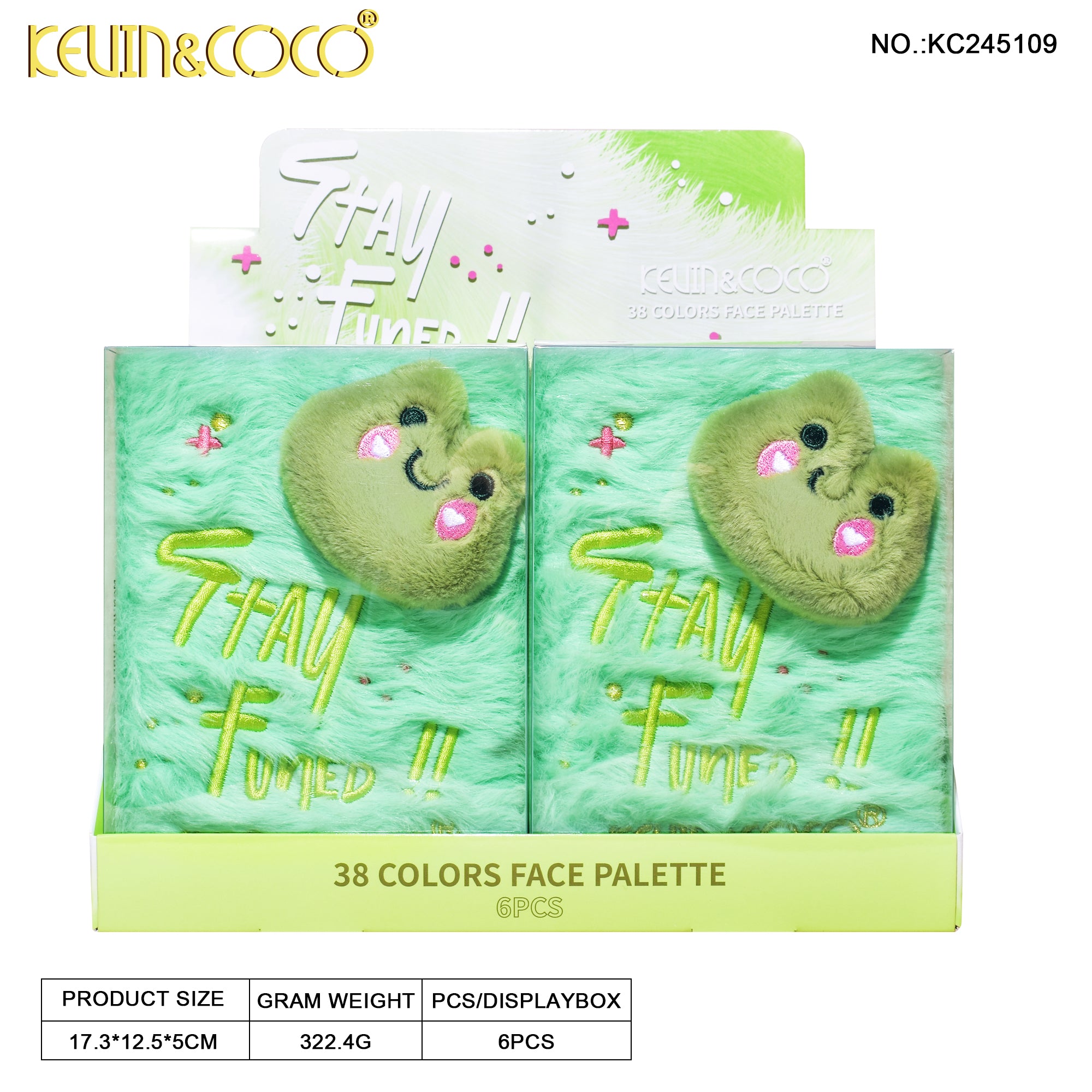 38-Color Fluffy Frog Makeup Palette (KC245109)