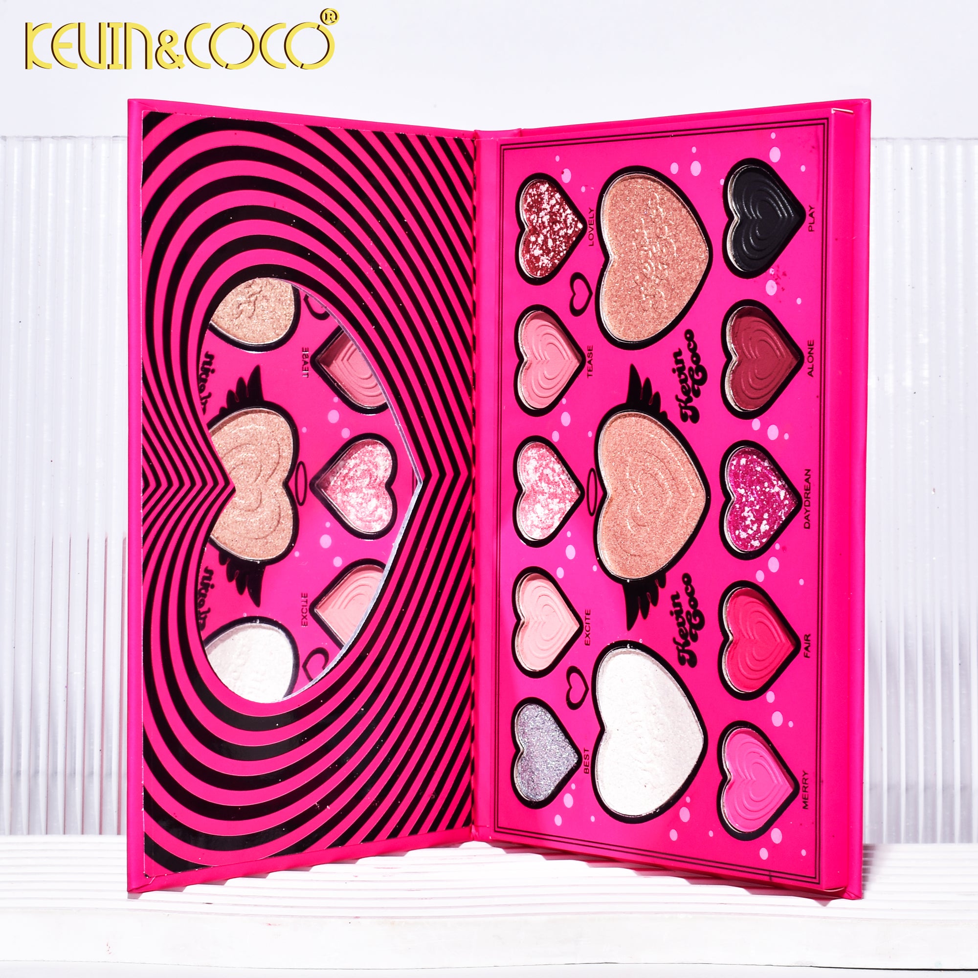 13-Color Sparkle Pink Eyeshadow Palette (KC245314)