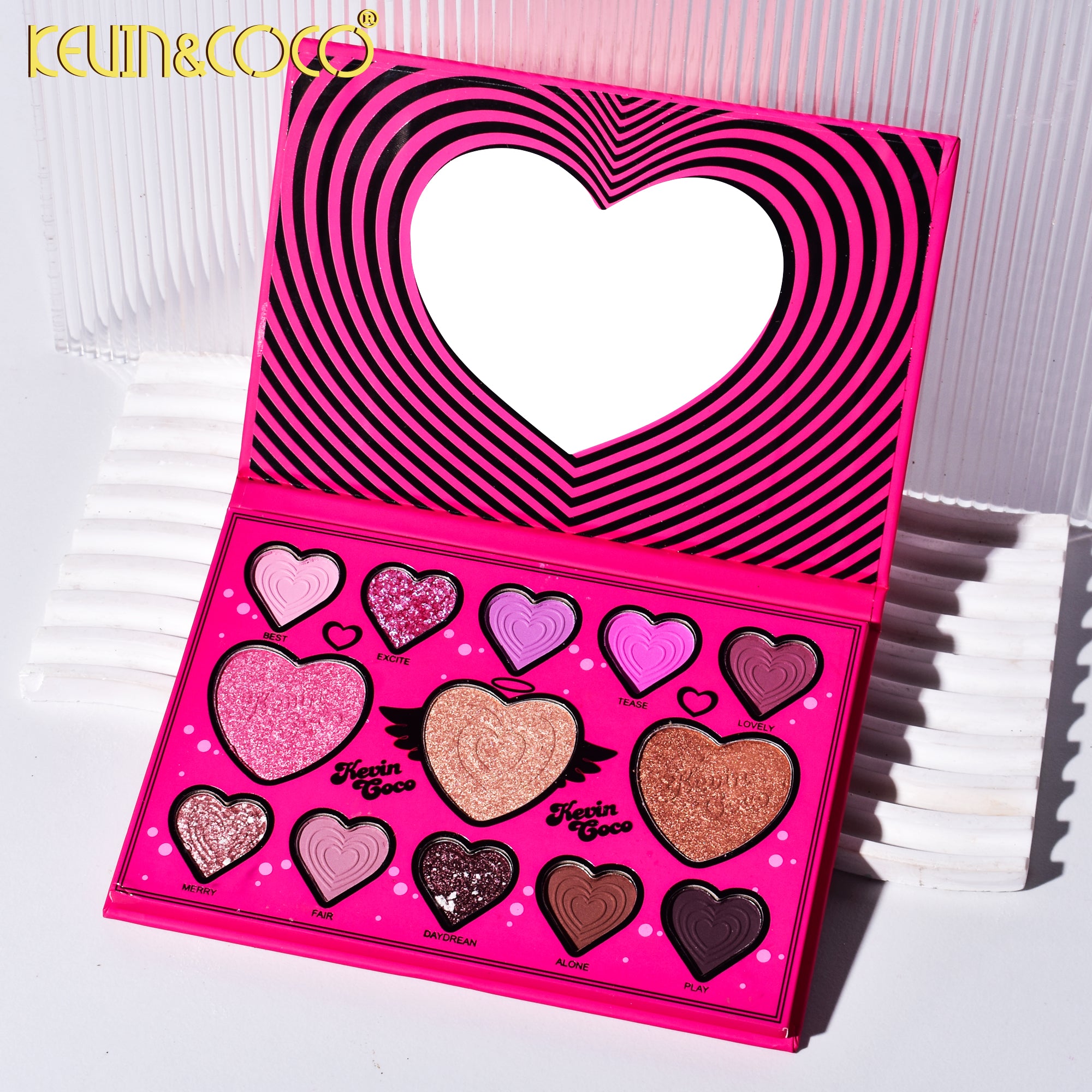 13-Color Sparkle Pink Eyeshadow Palette (KC245314)