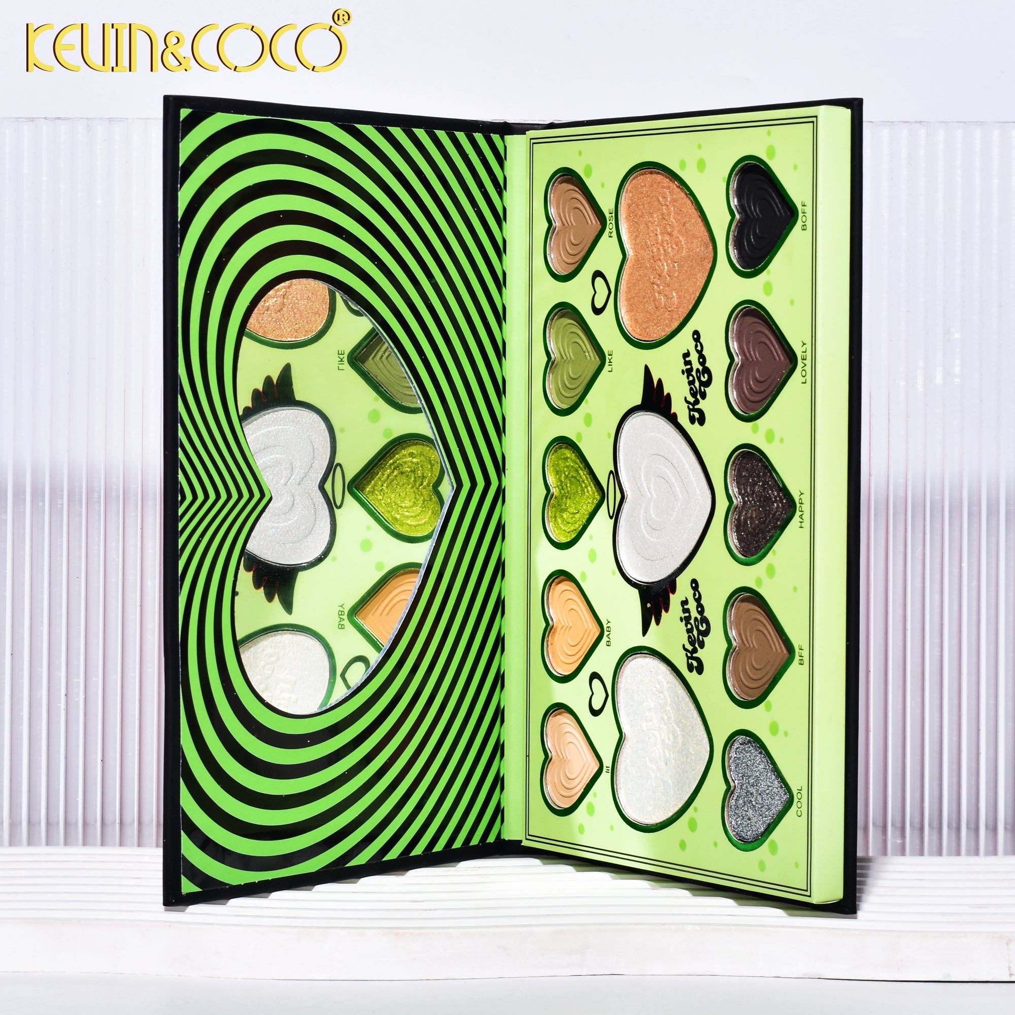 13-Color Sparkle Night Eyeshadow Palette display set - 8 pcs