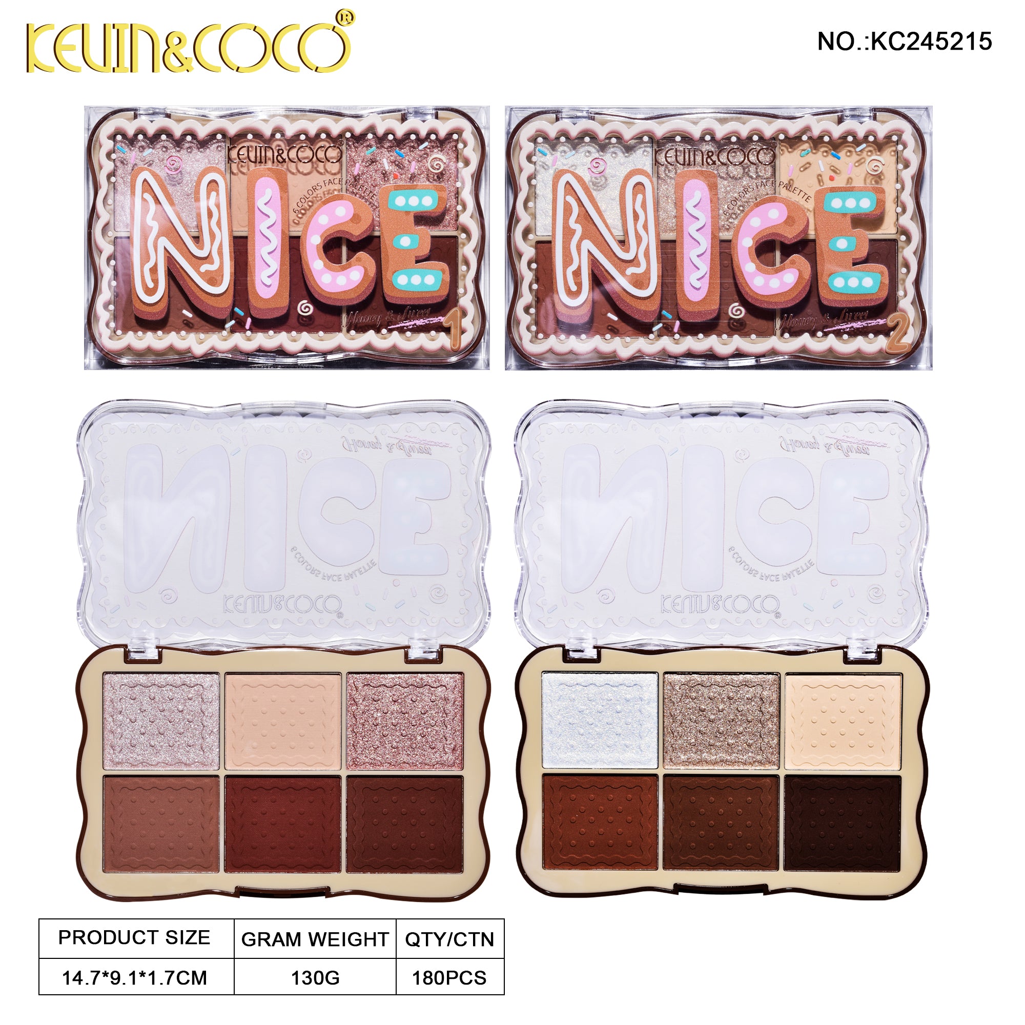 6-Color Nice Cookie Face Palette (KC245215)