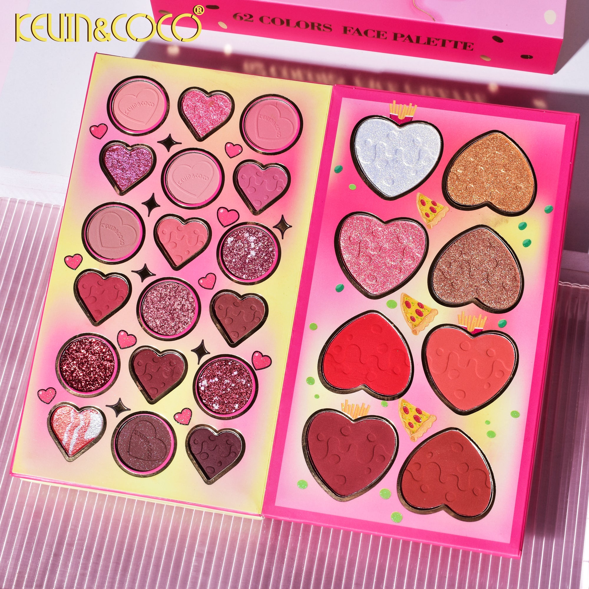 62-Color Yummy Burger Makeup Palette (KC245208)