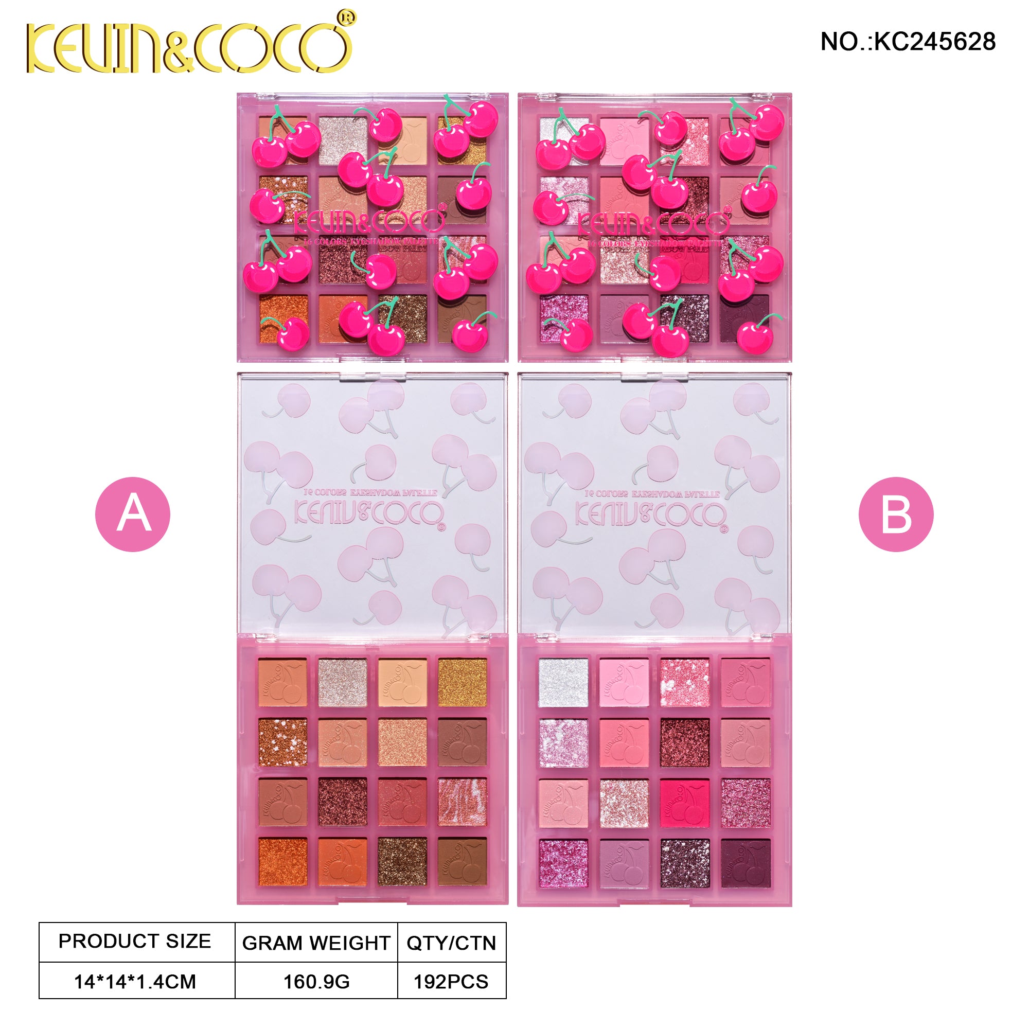 16-Color Sweet Cherry Eyeshadow Palette (KC245628)