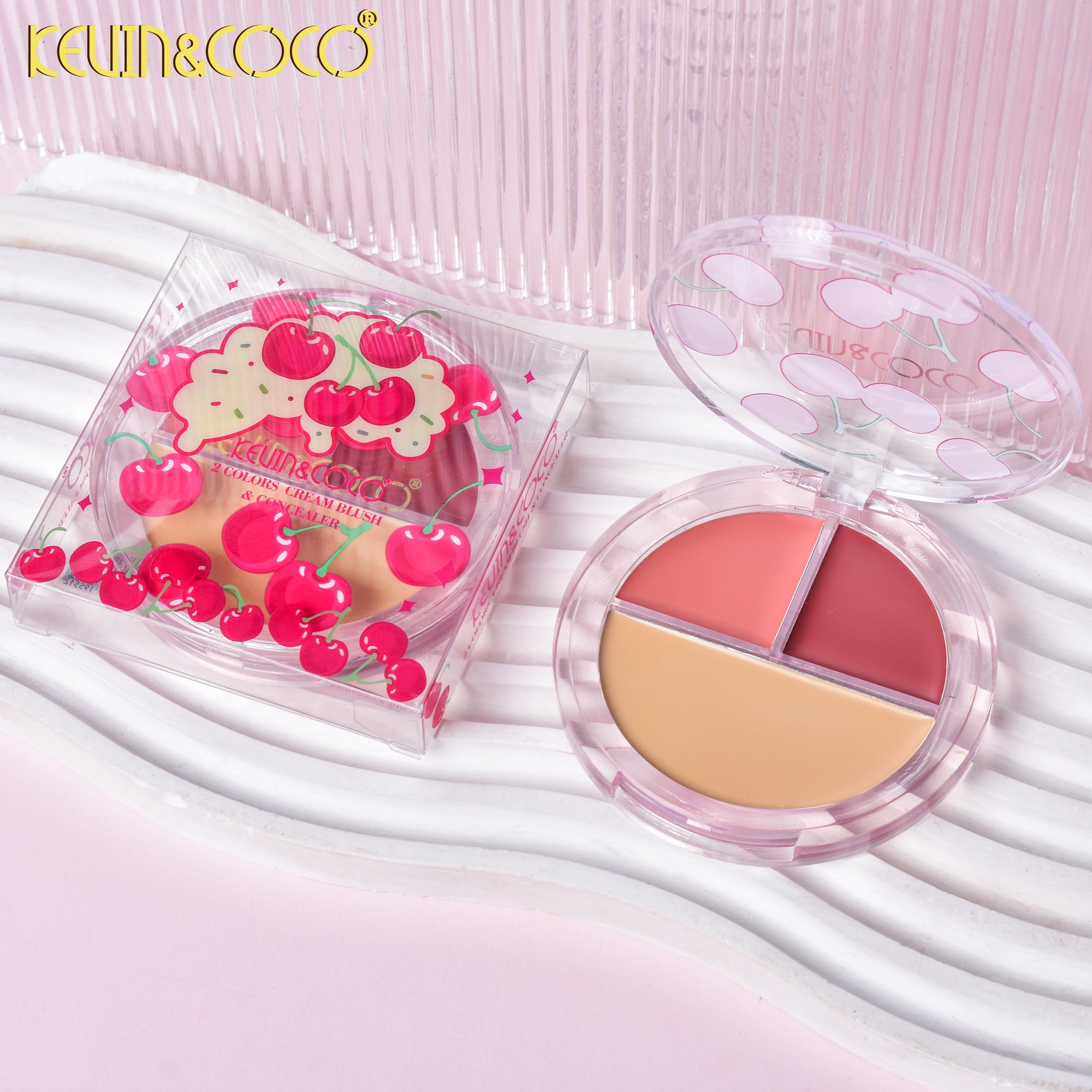 3-Color Sweet Cherry Cream Blush