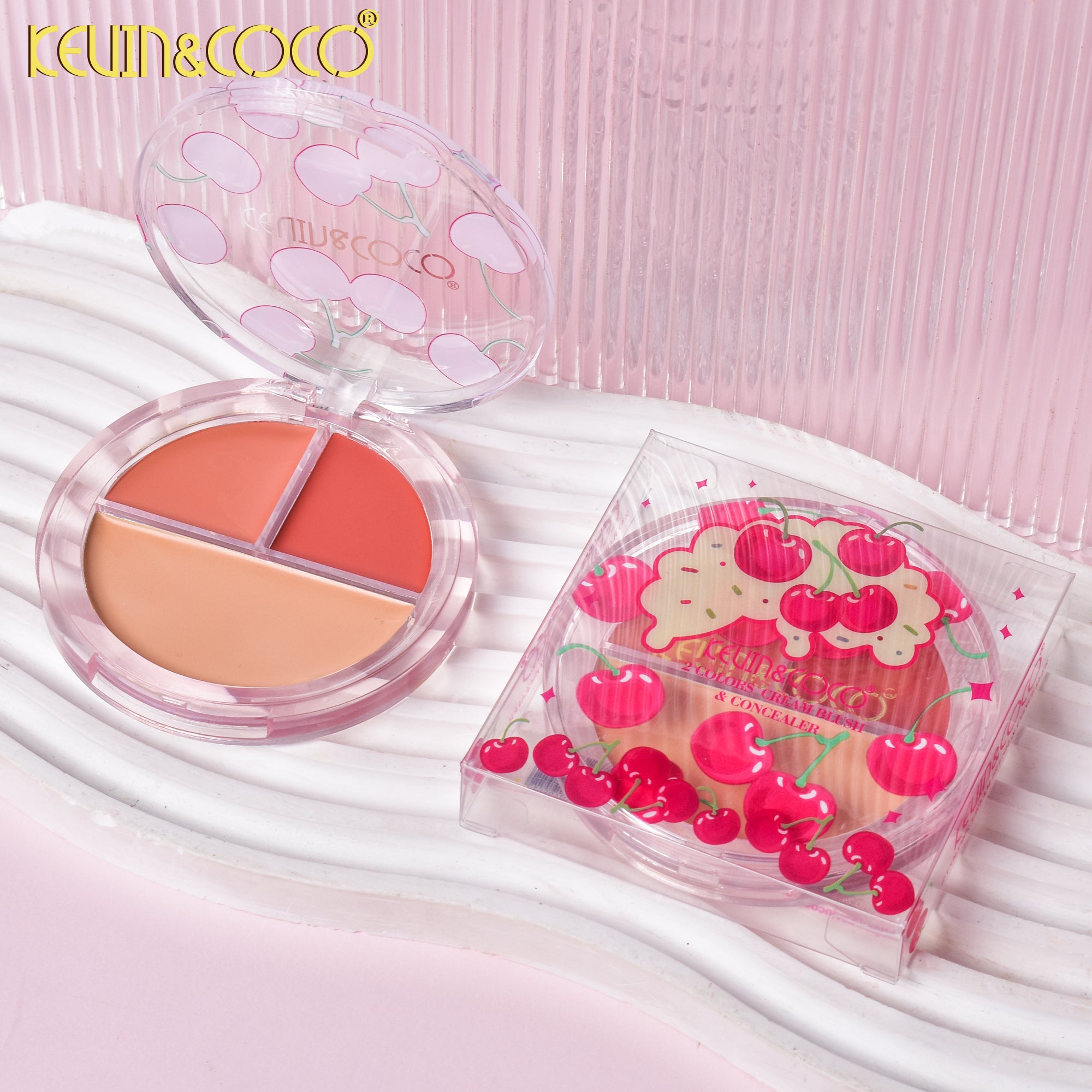 3-Color Sweet Cherry Cream Blush