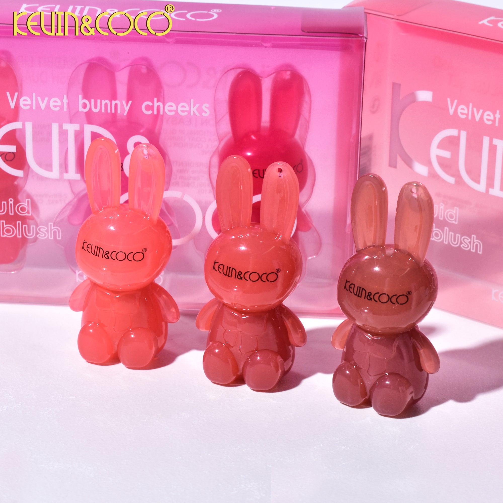 3-Color Velvet Bunny Cheeks Lip & Cheek Gloss Set (KC245543)