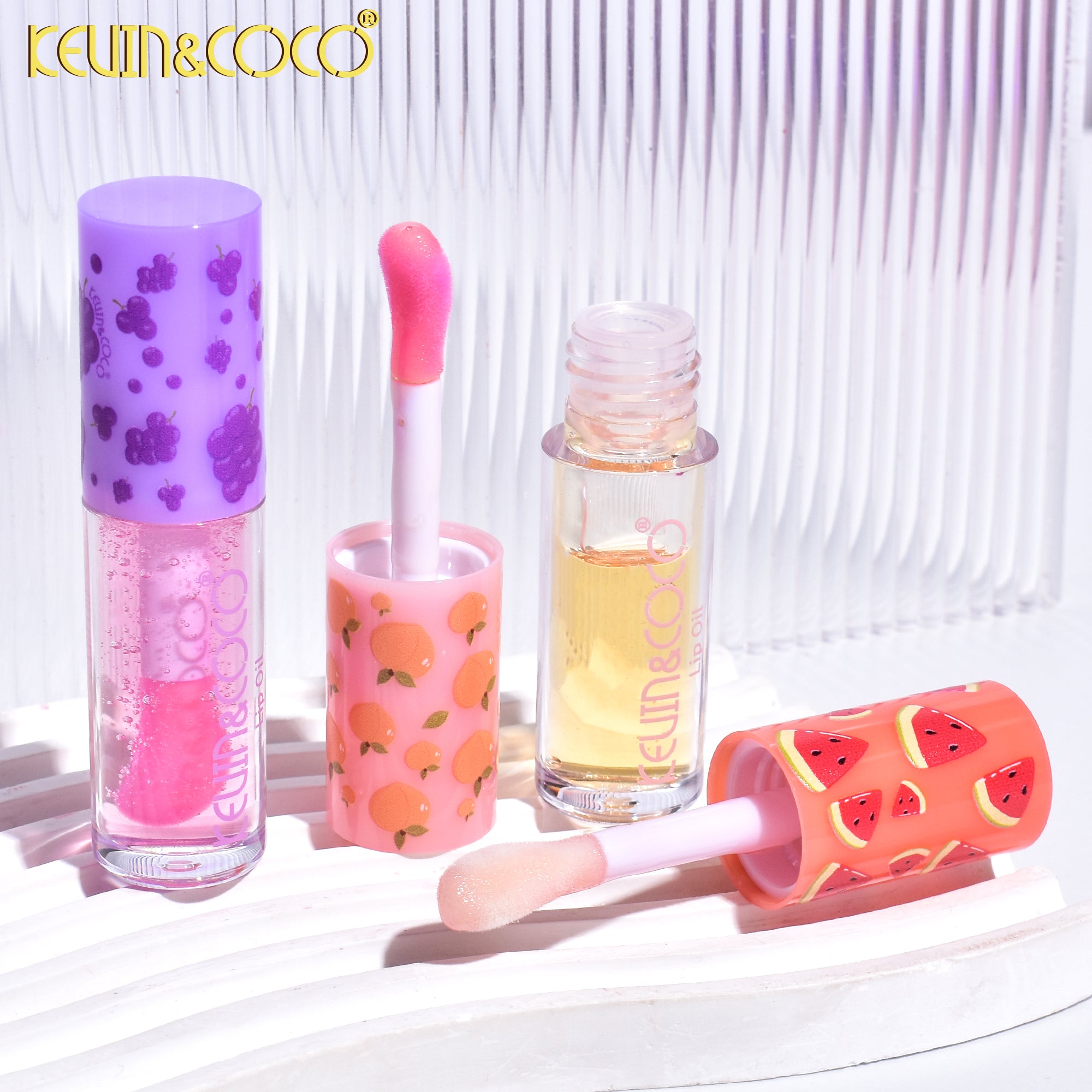 Hello Fruit Lip Oil DISPLAY SET - 12 PCS (KC245888) | KEVIN&COCO
