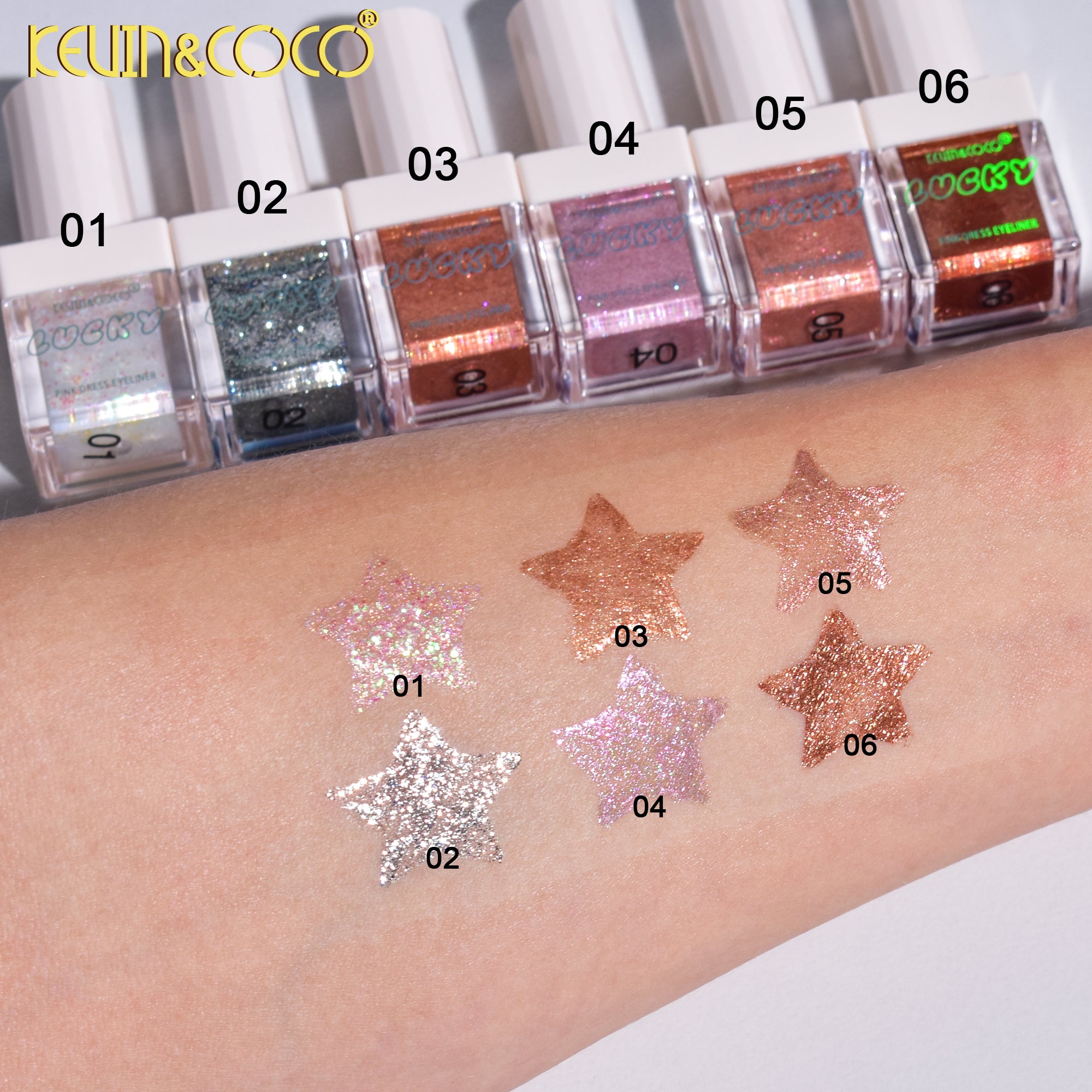 6-Color Bunny Sparkle Eyeliner (KC245547)