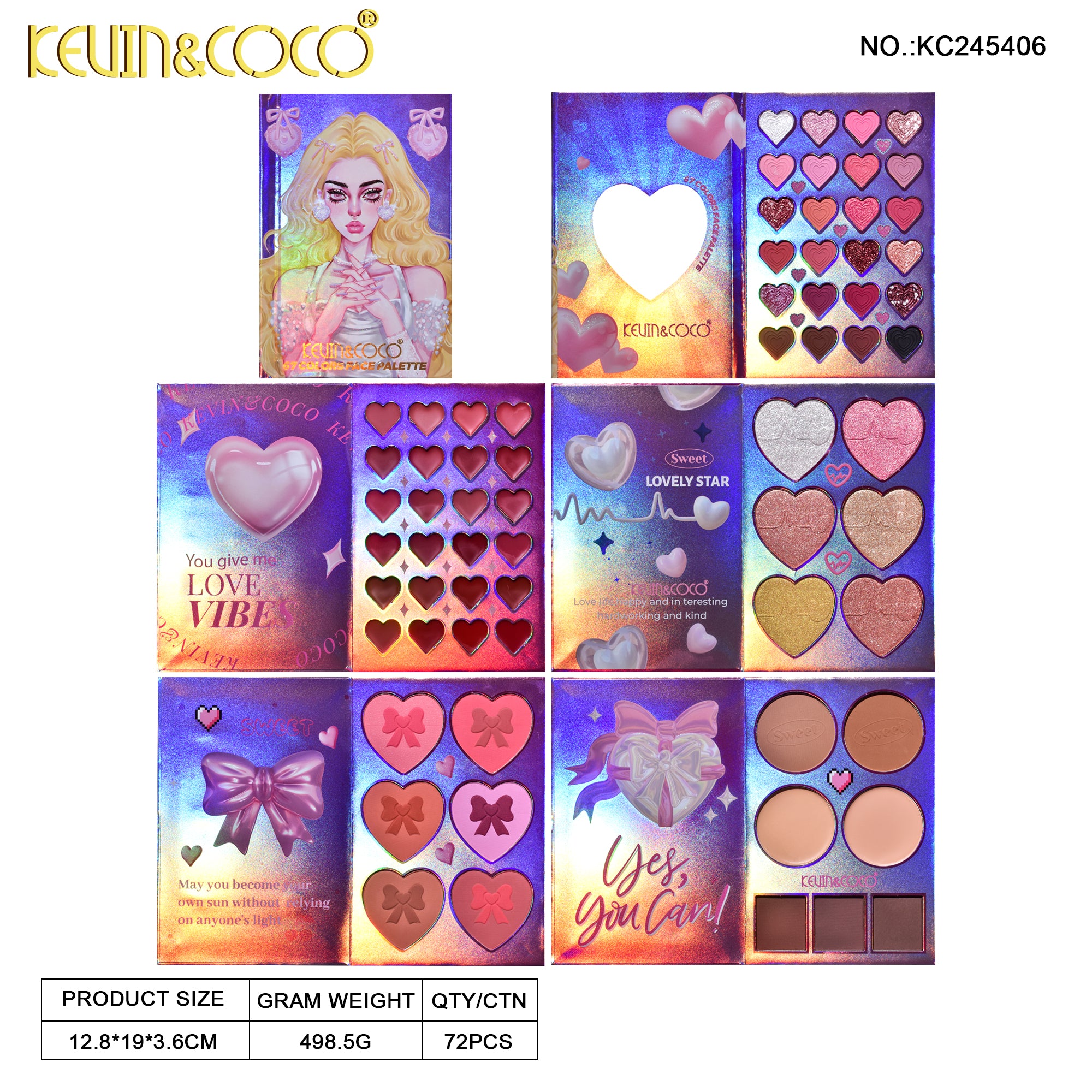 67-Color Starlight Beauty Book - 6 PCS (KC245406) | KEVIN&COCO