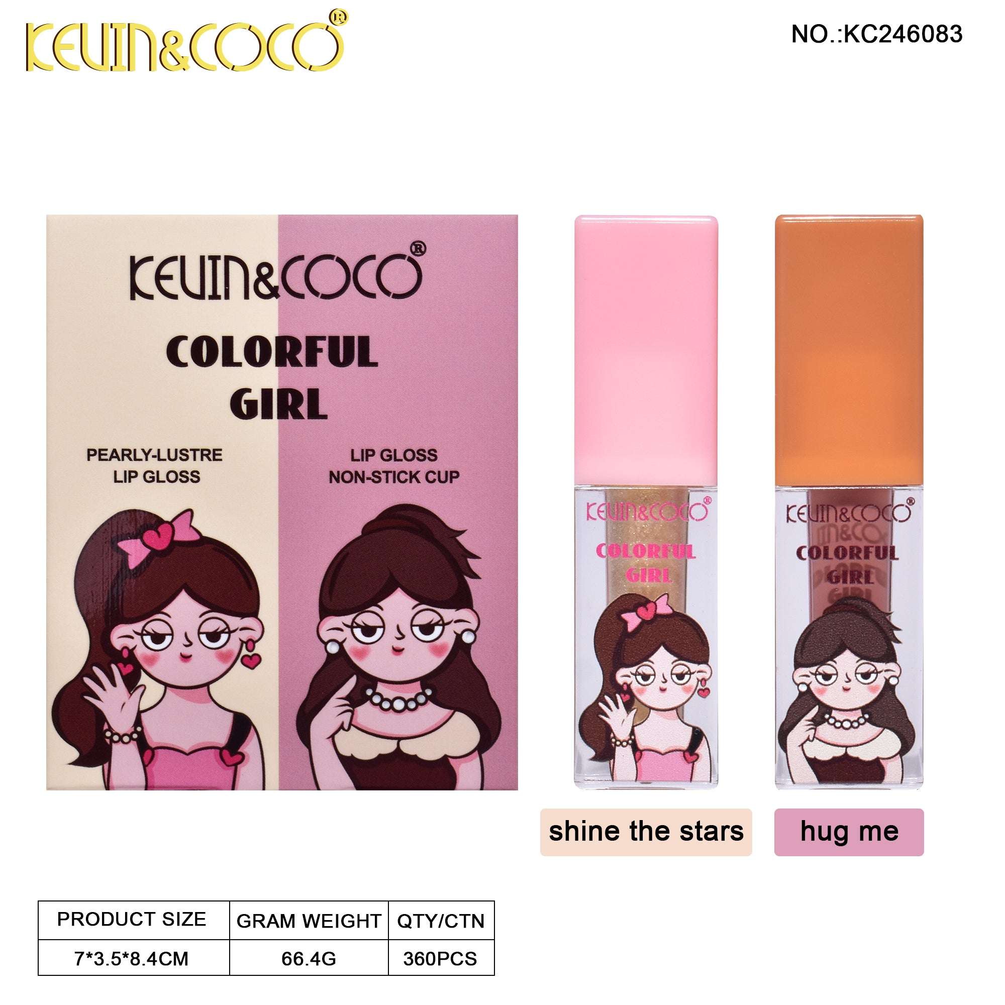 Colorful Girly Lip Gloss Set (KC246083)