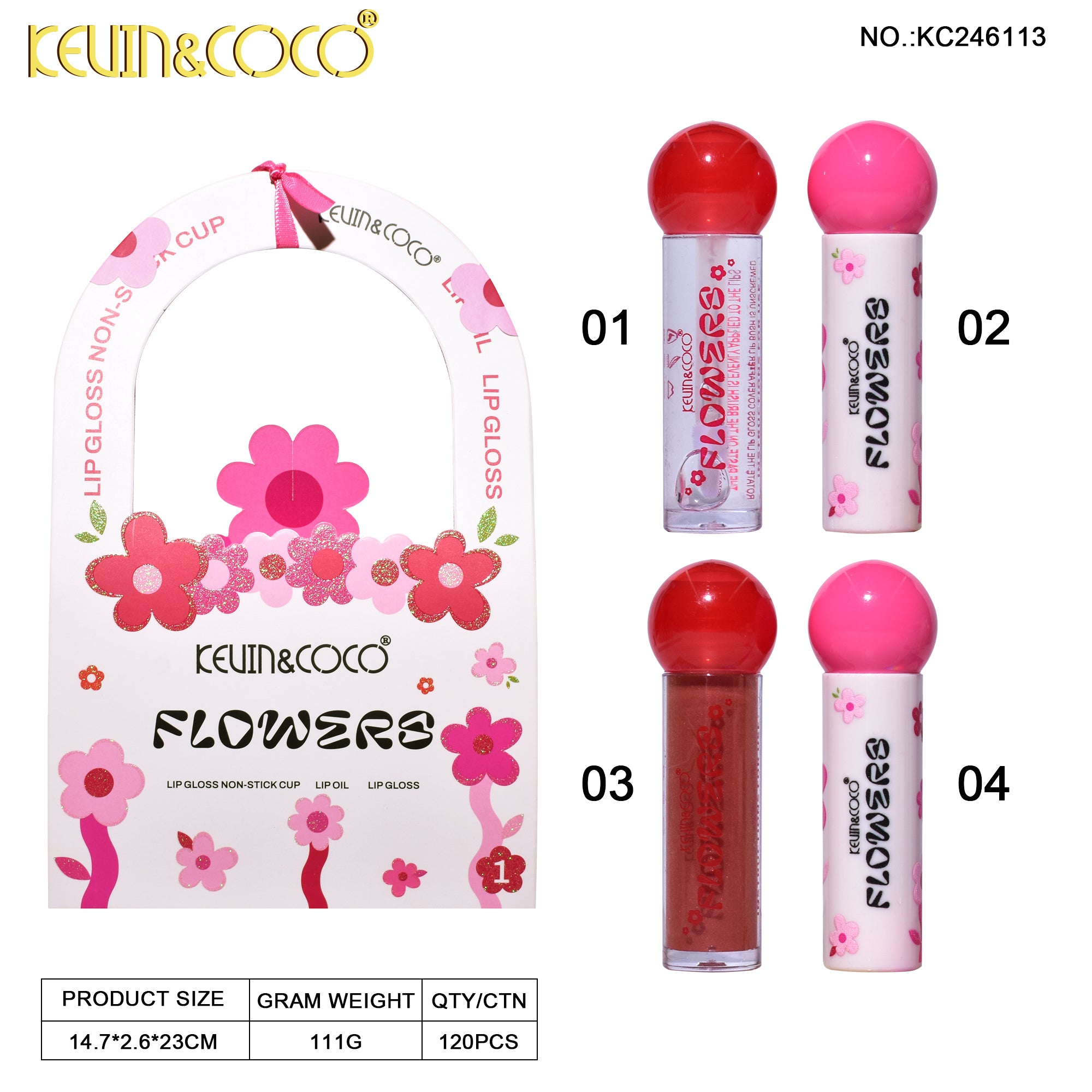 Blooming Flower Lip Gloss Set (KC246113)