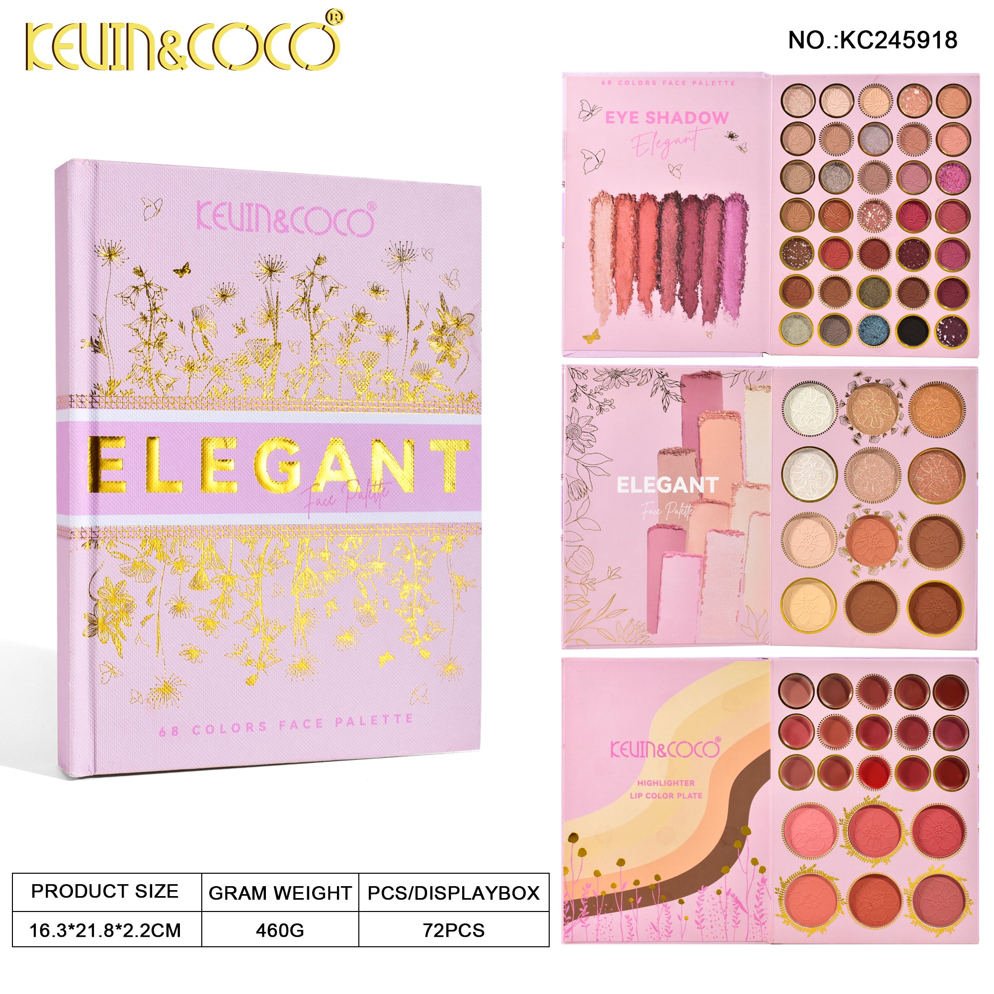 68-Color Elegant Makeup Book (KC245918)