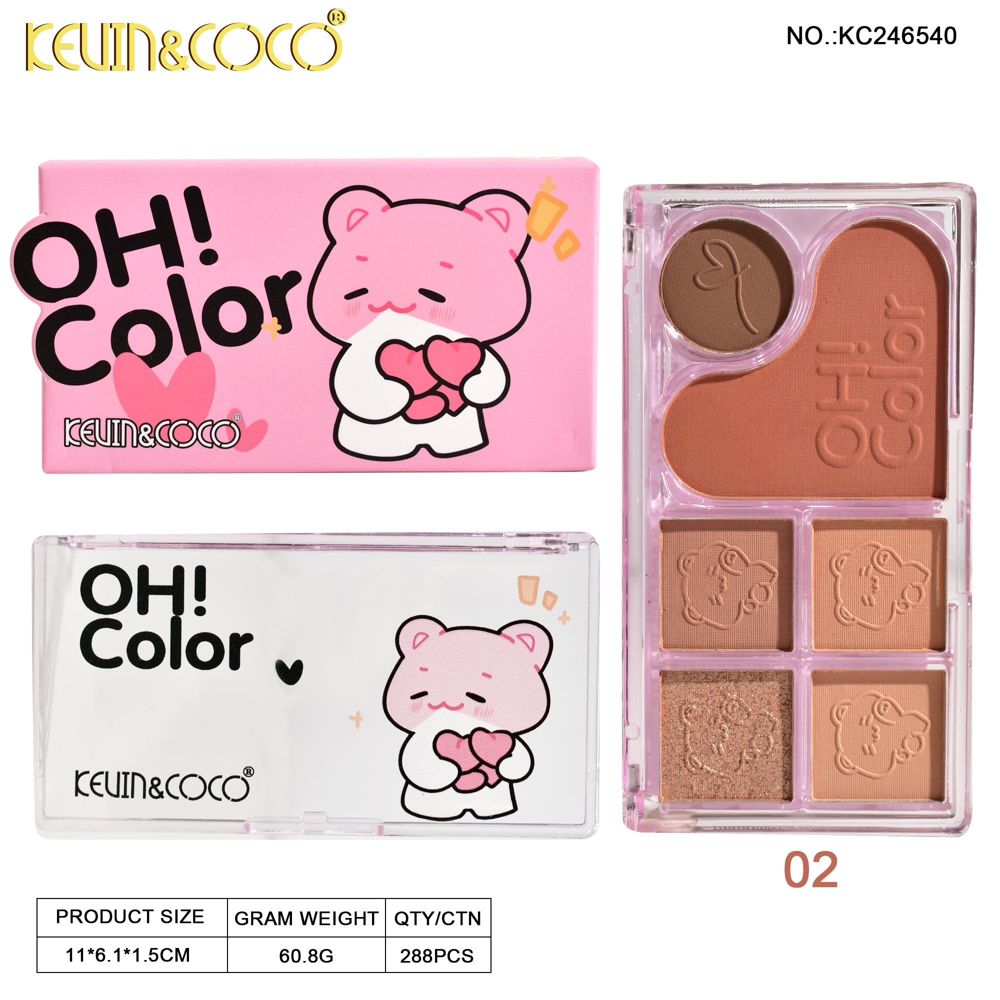 6-Color Oh Baby Bear Eyeshadow Palette (KC245475)