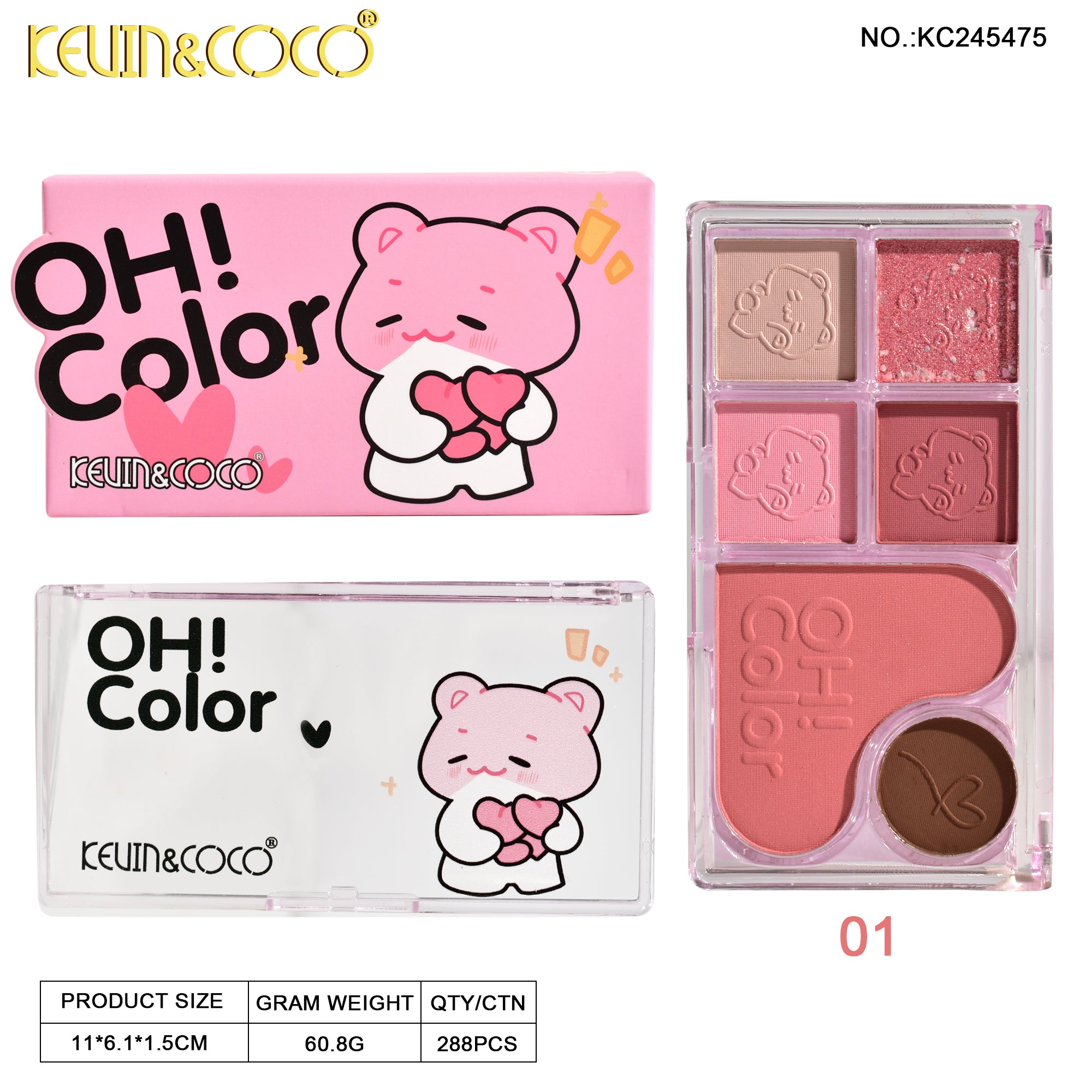 6-Color Oh Baby Bear Eyeshadow Palette (KC245475)