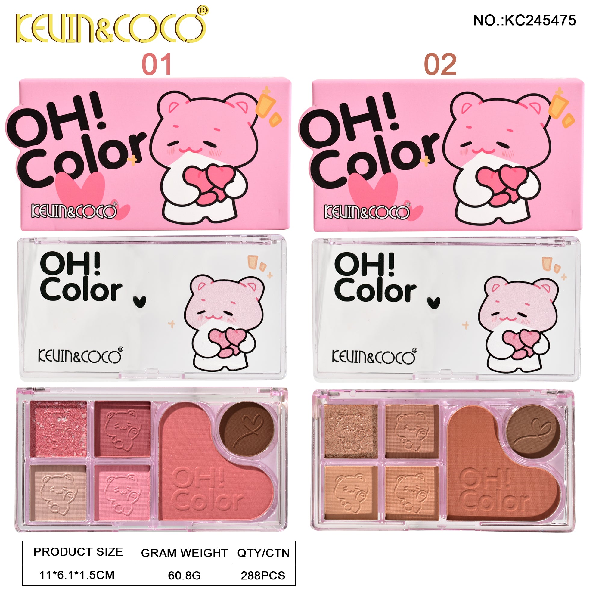 6-Color Oh Baby Bear Eyeshadow Palette (KC245475)