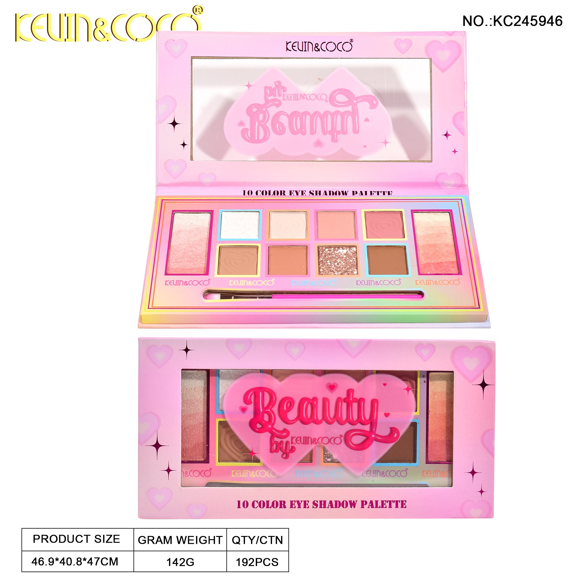 10-Color Heartbeat Eyeshadow Palette (KC245949)