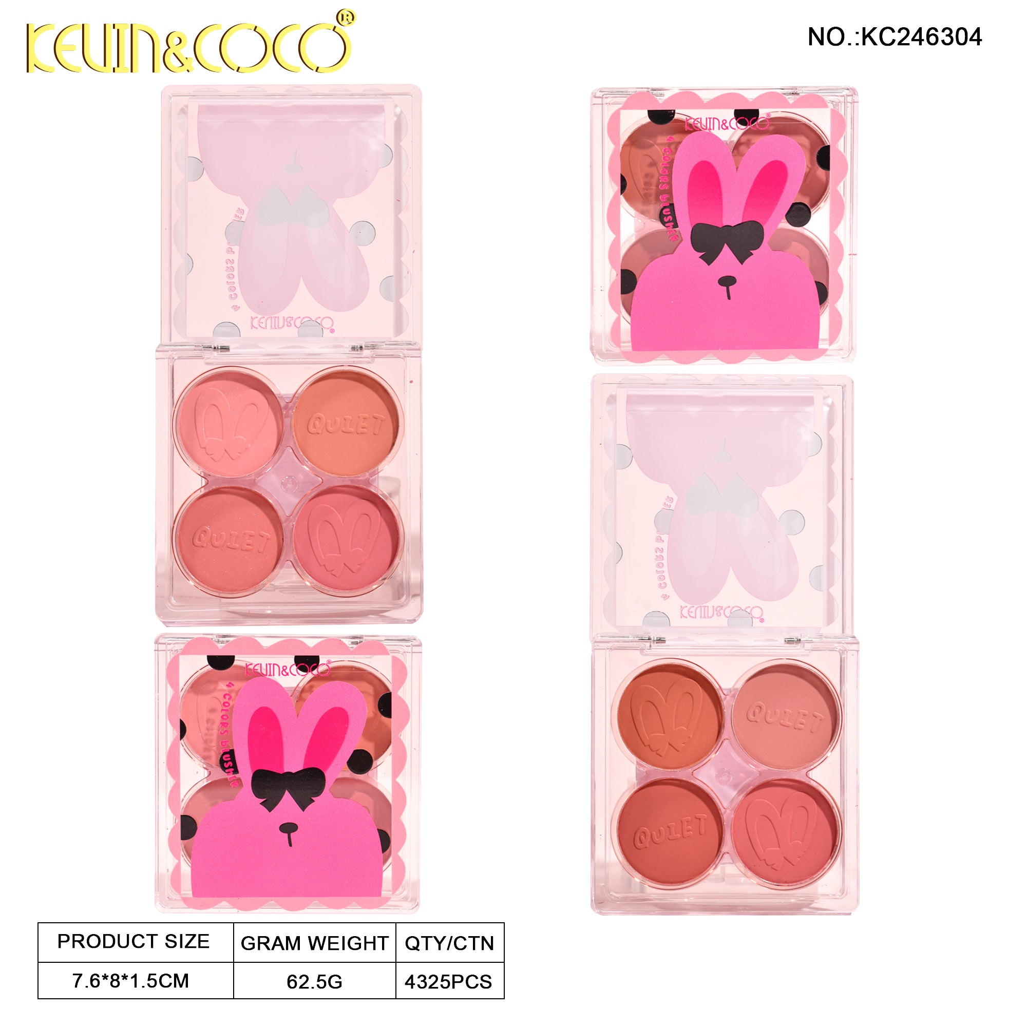 4-Color Party Bunny Blush Palette (KC246304)