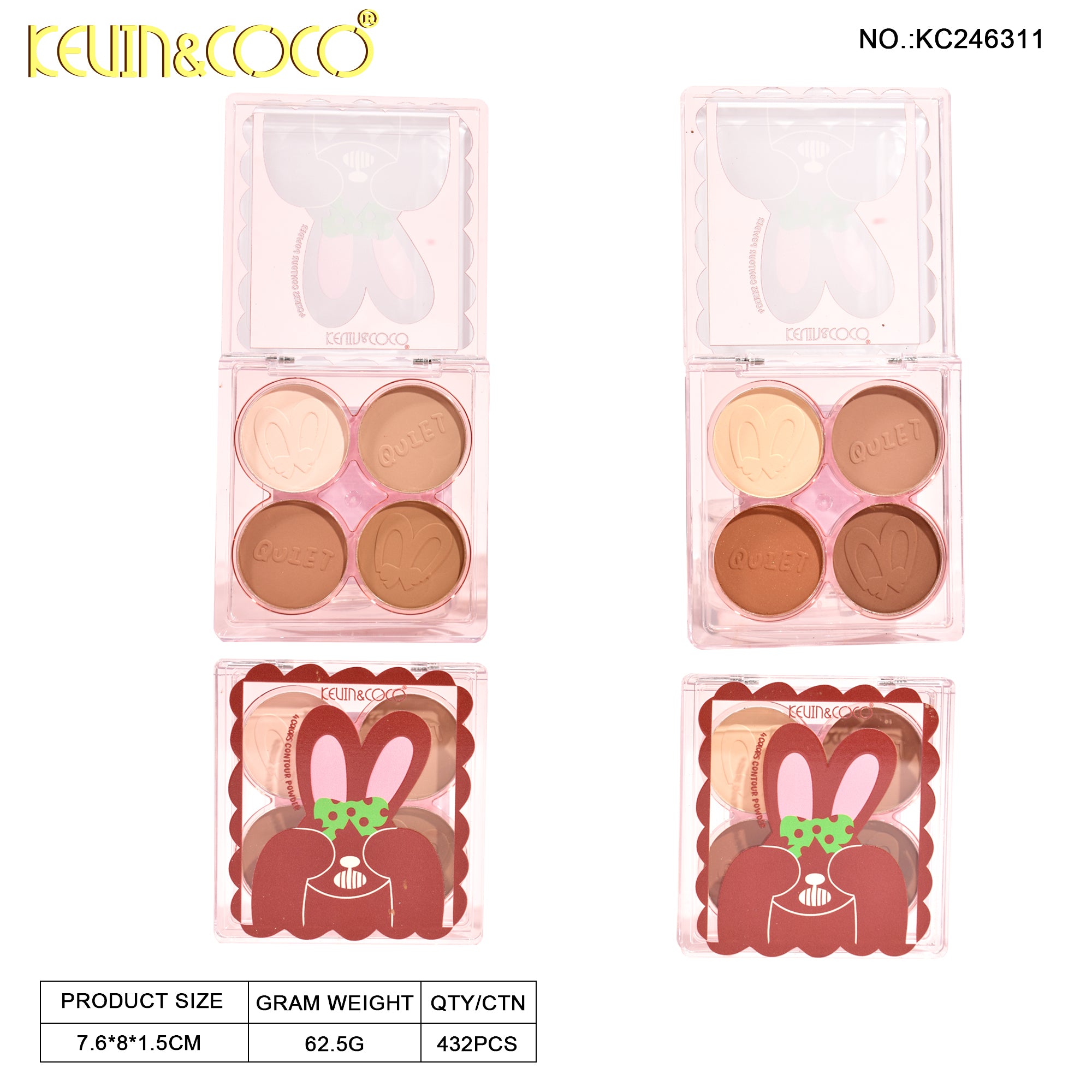 4-Color Party Bunny Contour Palette (KC246311)